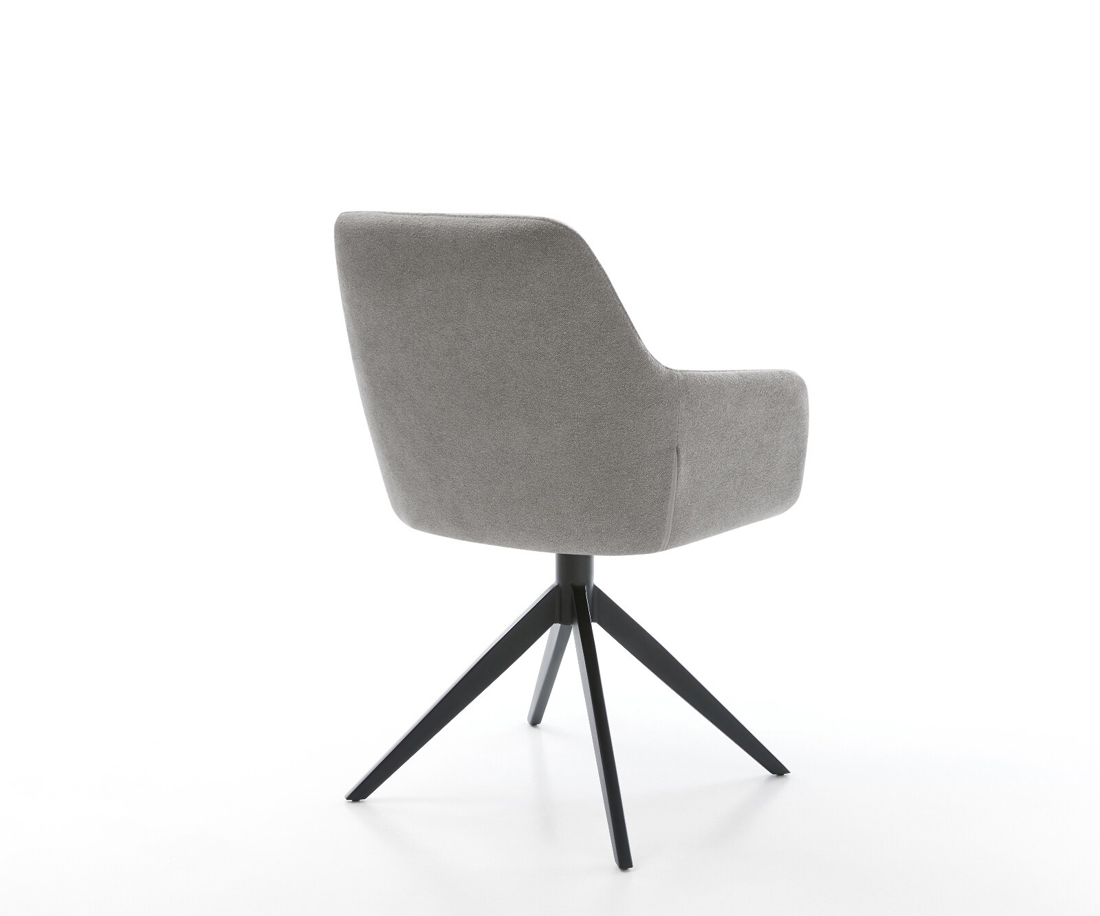 Chaise-pivotante Pejo-Flex tissu structuré doux gris pied croisé large noir pivotement sur 360° fonction bascule resorts ensachés 5