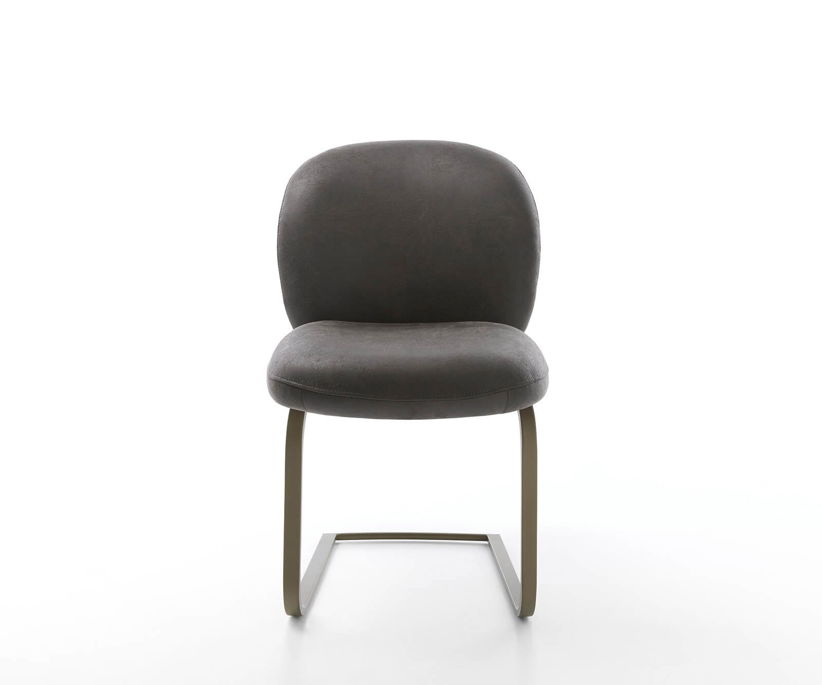 Cantilever Nube-Flex microvelours anthracite vintage pied cantilever plat aspect titane ressorts ensachés 2