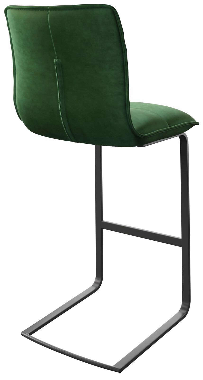 Chaise-de-bar Maddy-Flex velours vert chaise cantilever métal plat 4