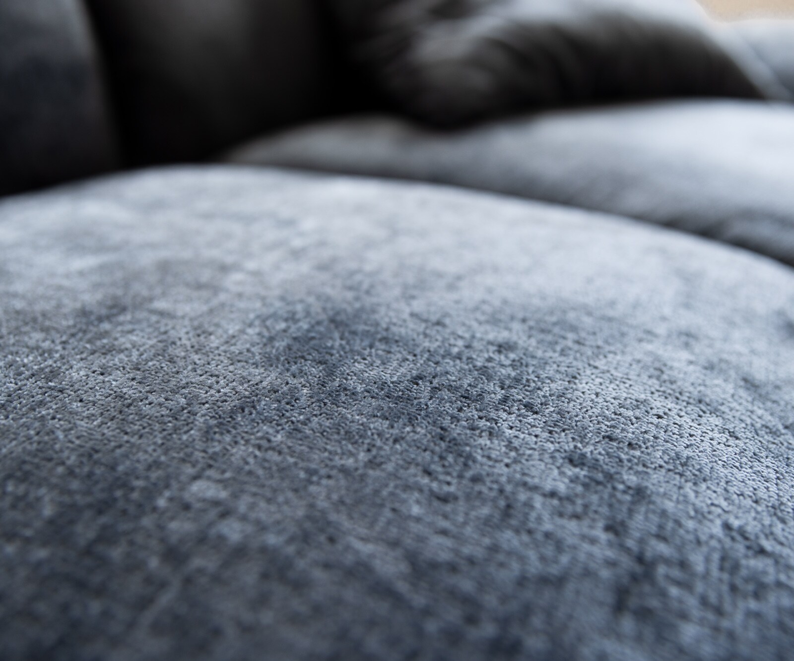 Grand canapé Lunna 360x175 cm chenille bleu 2 coussins 5