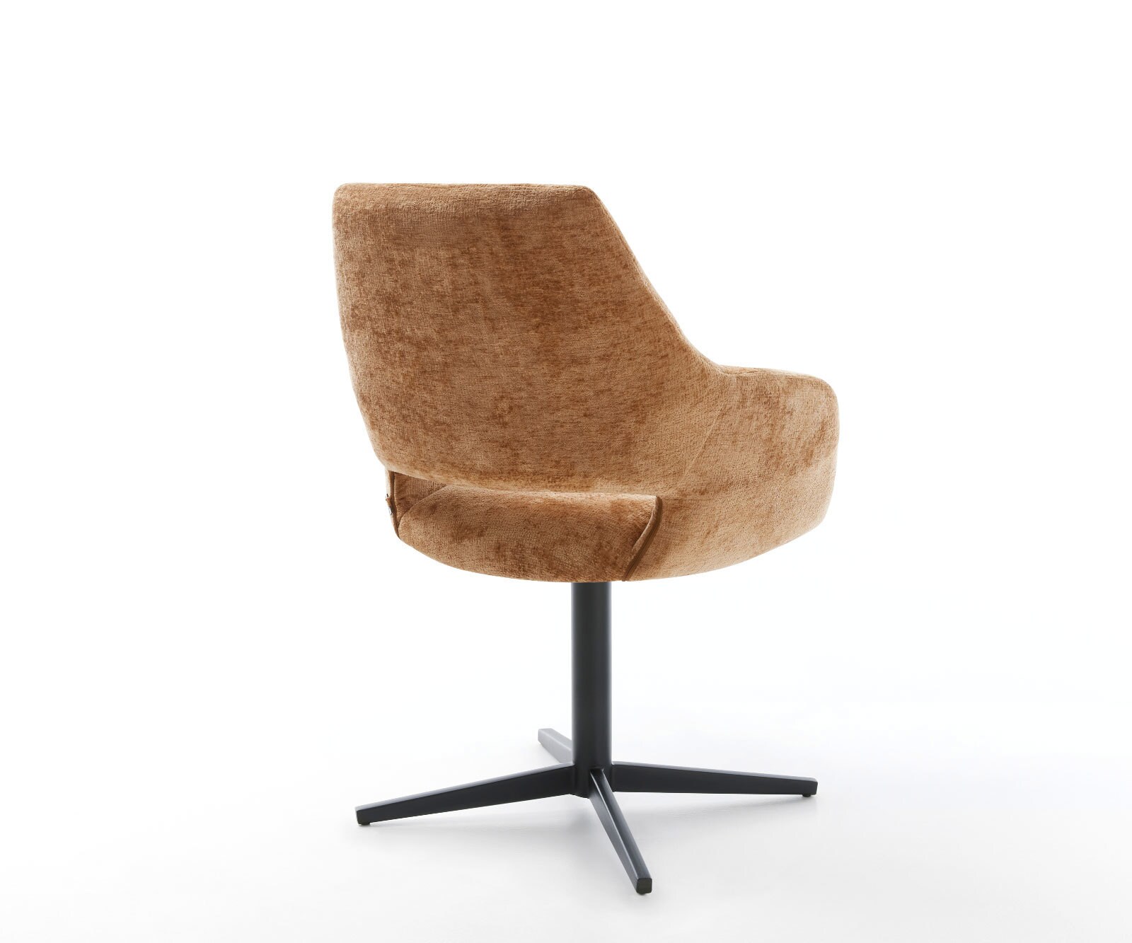 Chaise-pivotante Yago-Flex avec accoudoirs chenille rouille pied de chaise 4 branches noir pivotement sur 360° ressorts ensachés 4 Chaise-pivotante Yago-Flex avec accoudoirs chenille rouille pied de chaise 4 branches noir pivotement sur 360° ressorts ensachés 4