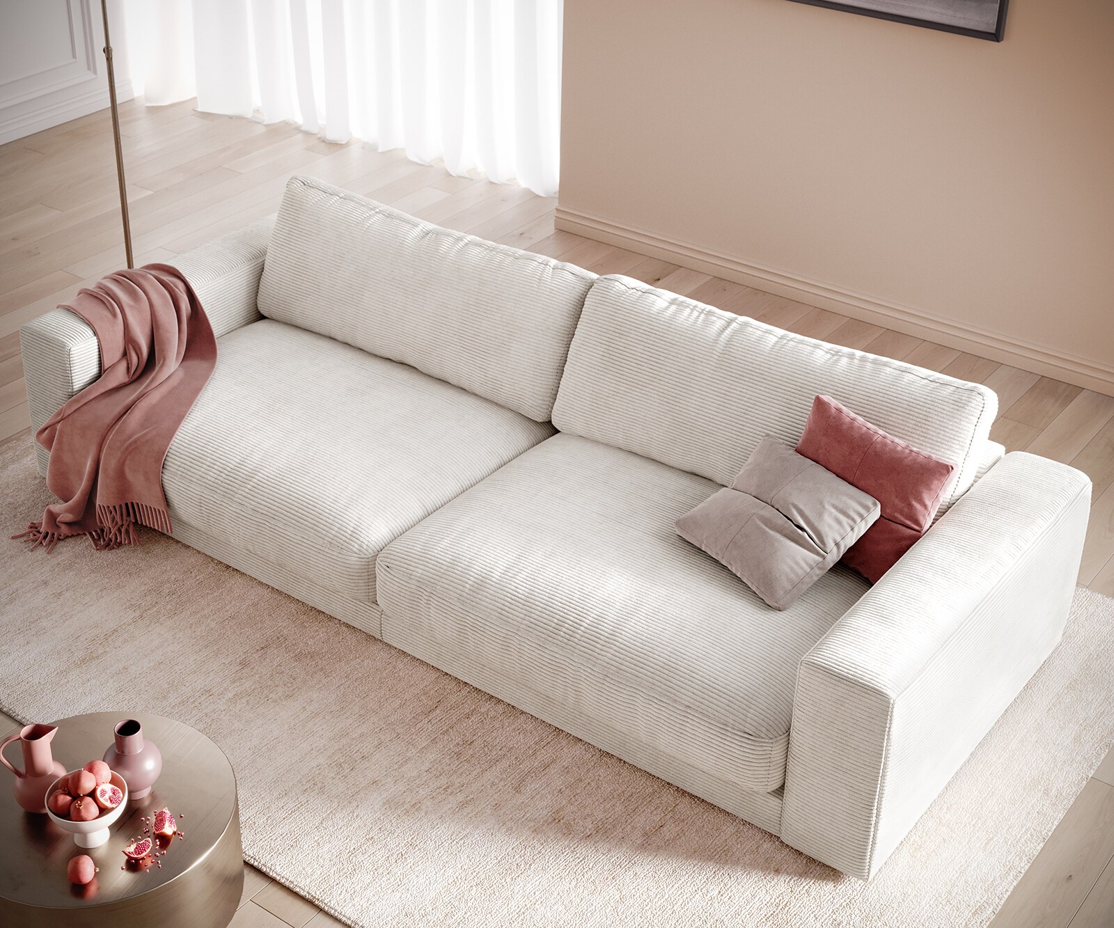 Grand-canapé Cubico 290x120 cm Cordon Beige 3