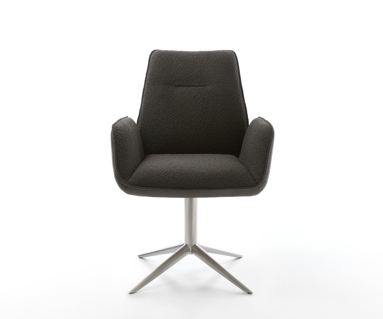 Chaise-pivotante Zoa-Flex tissu mixte noir pied de chaise 4 branches roestvrij staal pivotement sur 360° fonction bascule ressorts ensachés 2