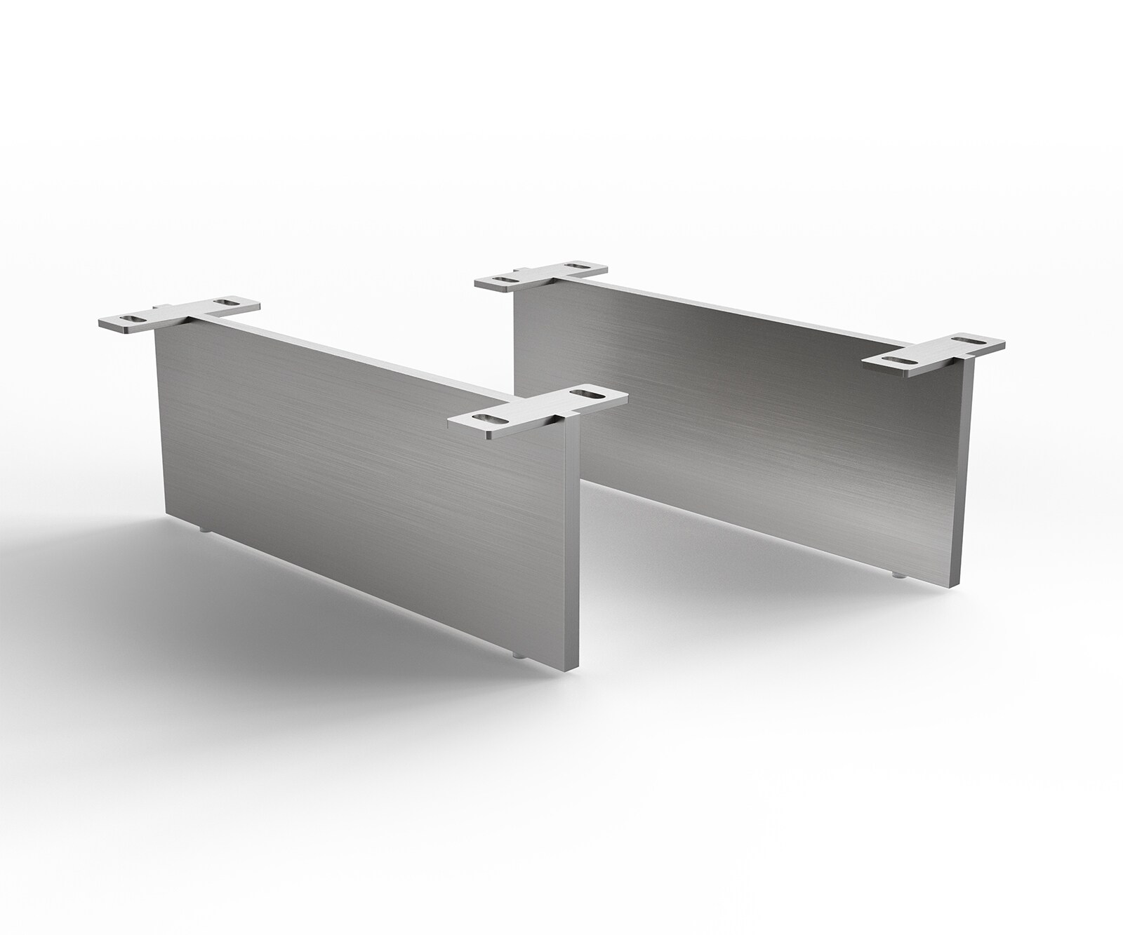 Pieds-à-effet-flottant, 15 cm, en acier inoxydable, pour meubles à caissons d'une profondeur de 45 cm (lot de 2)