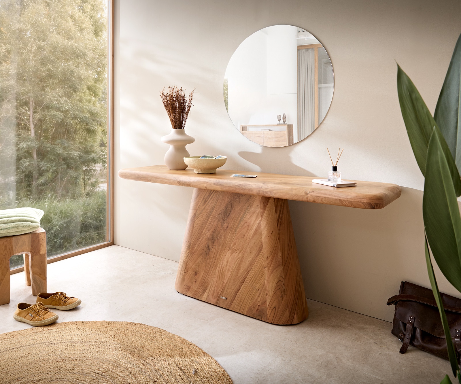 Table-console Suva 180x45 cm acacia naturel Table-console Suva 180x45 cm acacia naturel
