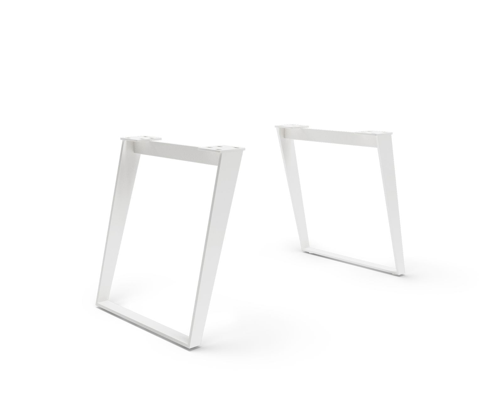 Pieds-de-table Métal Blanc Oblique (lot de 2) Pieds-de-table Métal Blanc Oblique (lot de 2)
