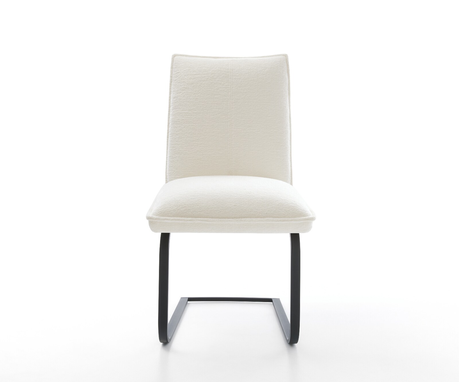 Cantilever Lelio-Flex bouclé doux beige pied cantilever plat noir resorts ensachés 1