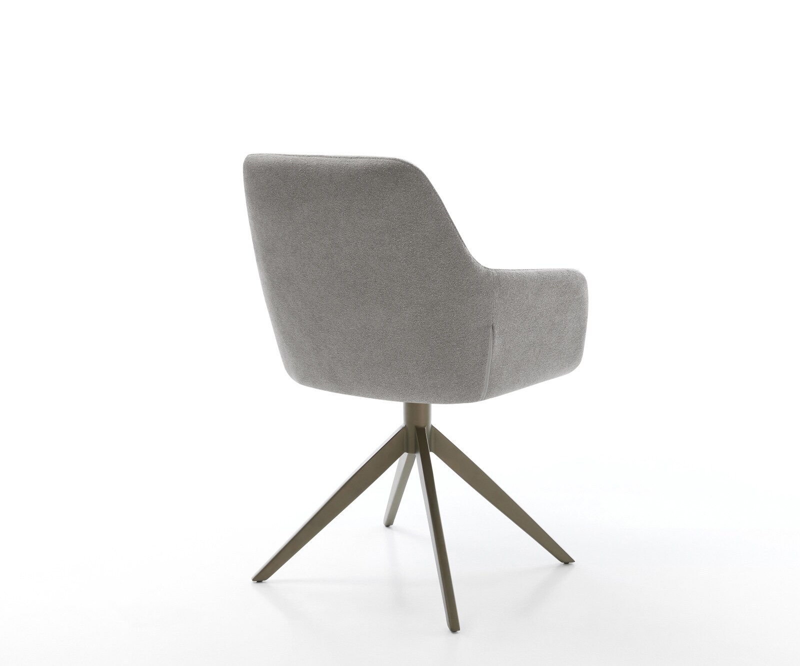 Chaise-pivotante Pejo-Flex tissu structuré doux gris pied croisé large aspect titane pivotement sur 360° fonction bascule resorts ensachés 5
