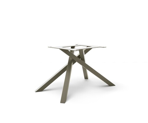 Piètement-en-croix rectangulaire en métal, finition titane, pour tables à rallonges de 180 à 300 cm
