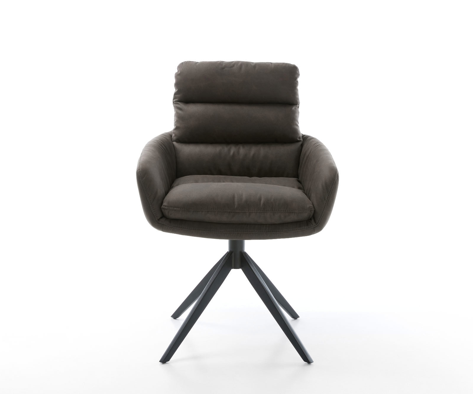 Chaise-pivotante Abelia-Flex microvelours anthracite vintage pied croisé large noir pivotement sur 360° fonction bascule 1 Chaise-pivotante Abelia-Flex microvelours anthracite vintage pied croisé large noir pivotement sur 360° fonction bascule 1