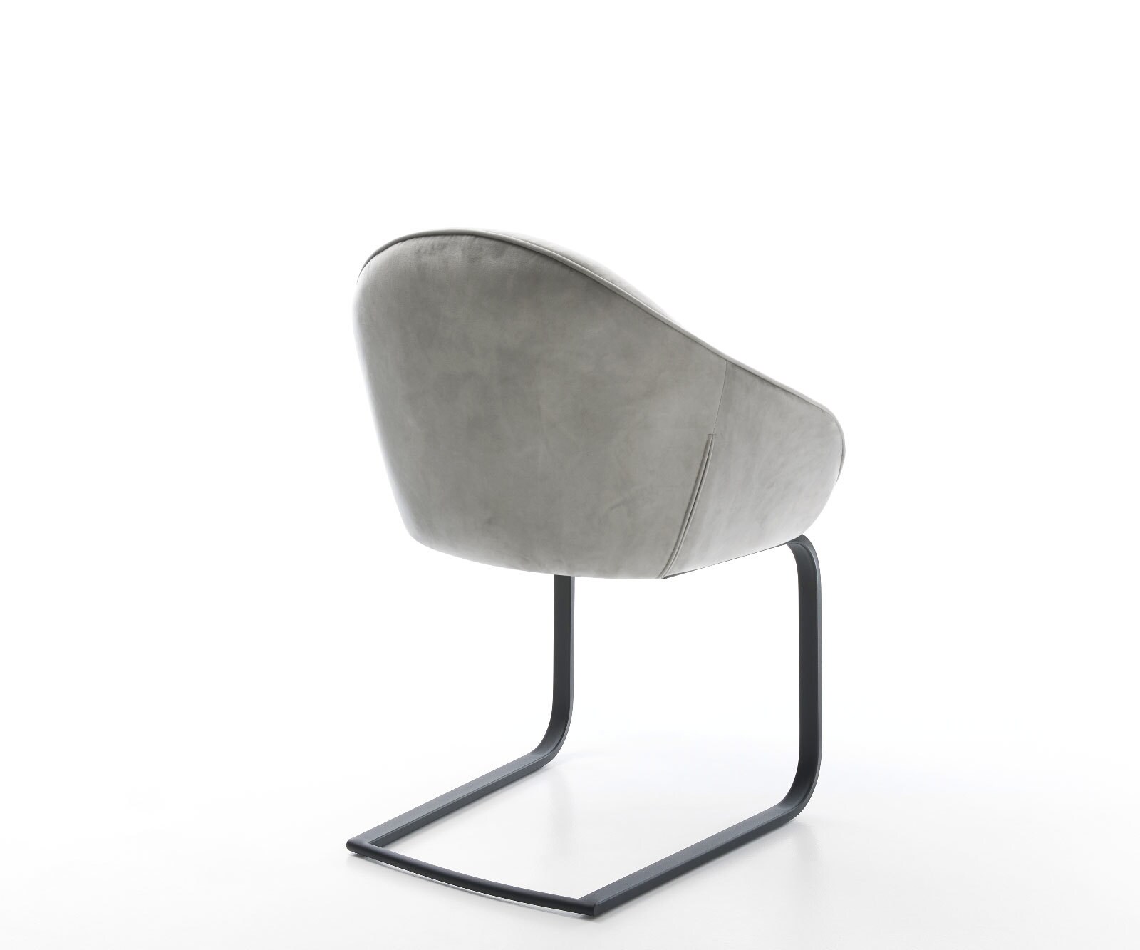 Cantilever Gaio-Flex velours gris pied cantilever plat noir 4 Cantilever Gaio-Flex velours gris pied cantilever plat noir 4