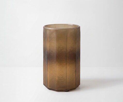 Vase Octara l18 x P18 x H28 cm Verre Aurum Moulé