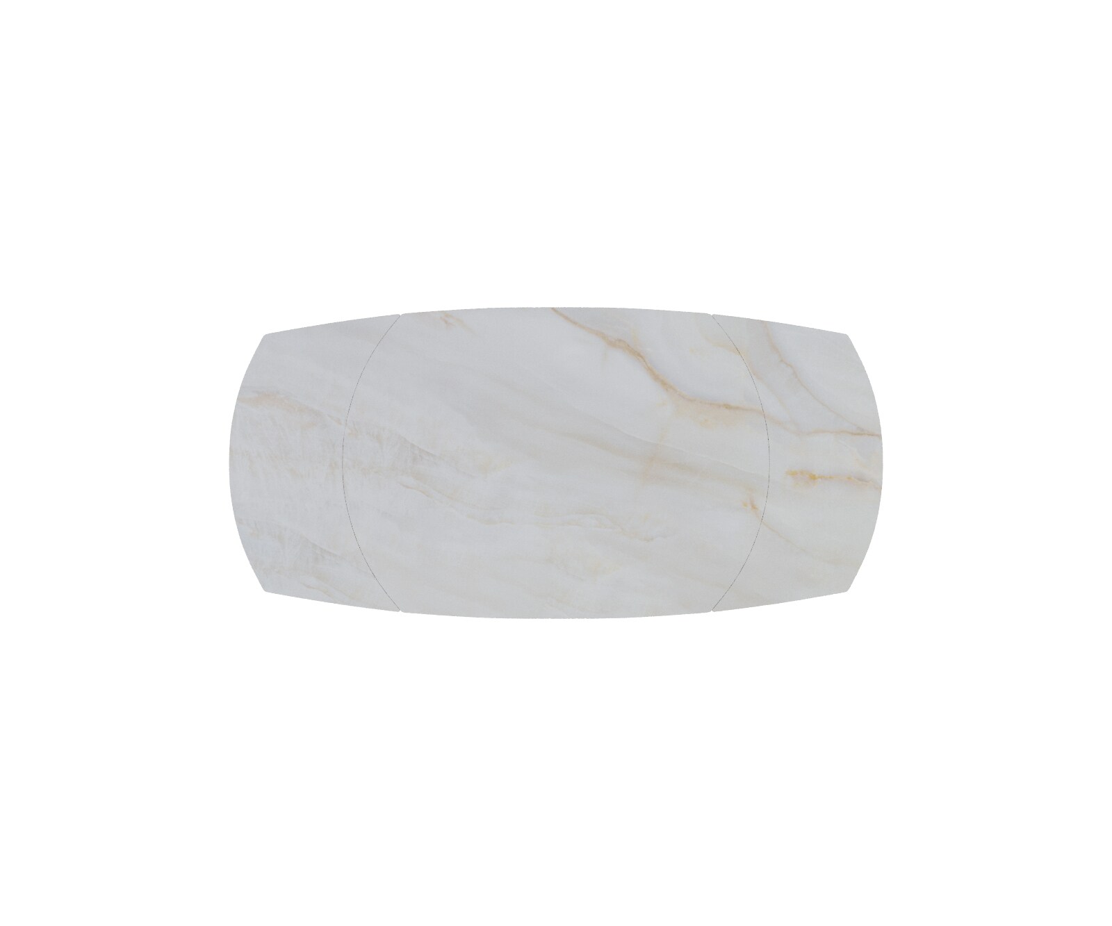 Plateau de table à manger Edge bateau 130-200x100 cm céramique Onyx Pearl extensible 2
