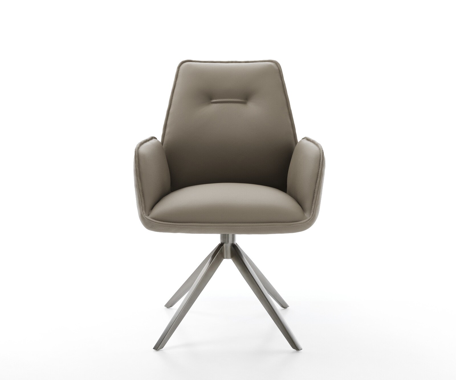 Chaise-pivotante Zoa-Flex cuir de vache couleur boue pied croisé large grafiete pivotement sur 360° fonction bascule 2
