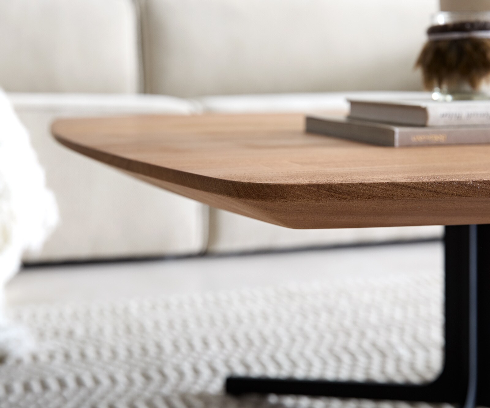 Table basse Talita 90x90 cm orme naturel métal effet titane 5