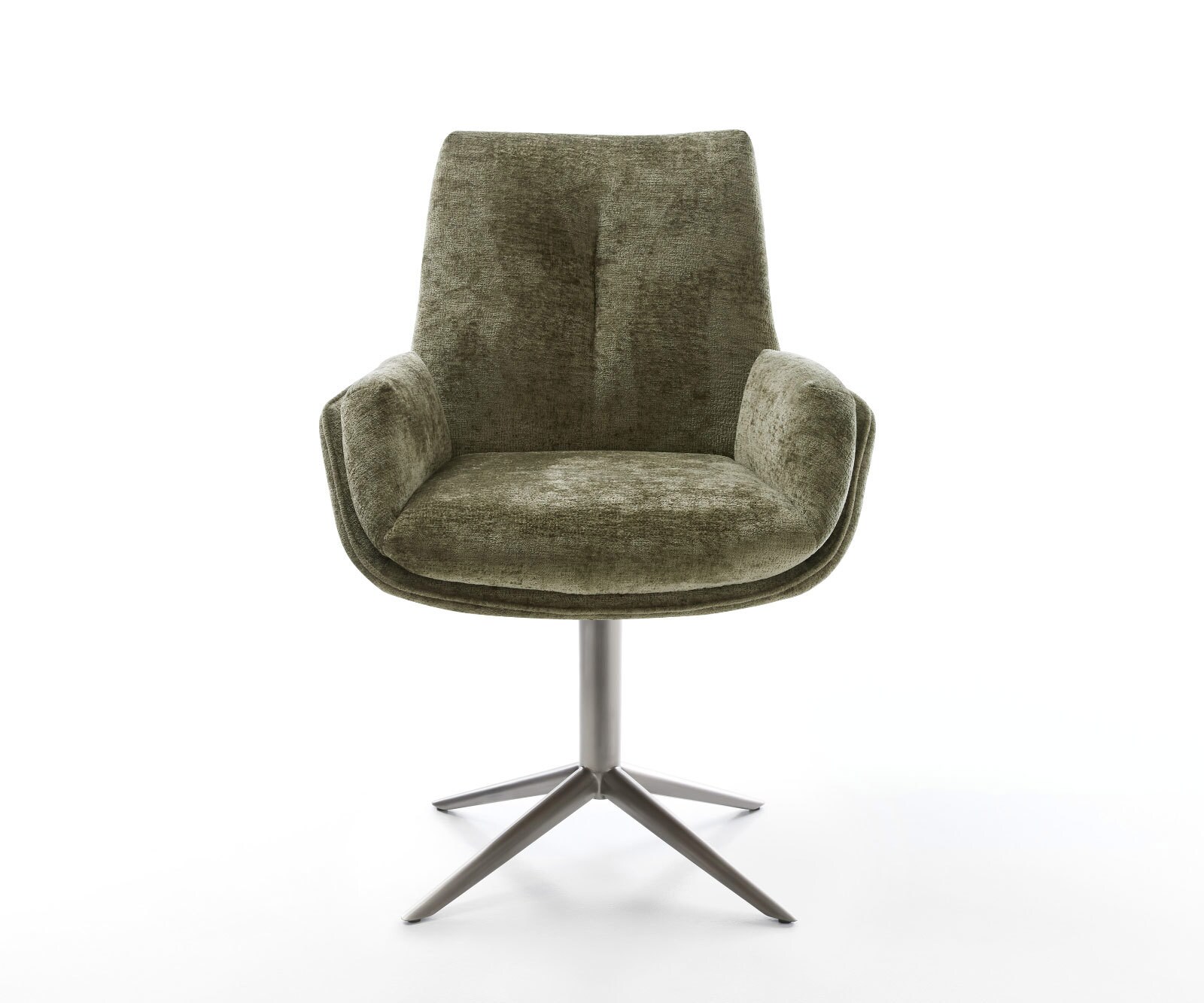 Chaise-pivotante Clea-Flex chenille olive pied de chaise 4 branches grafiete pivotement sur 360° fonction bascule 2