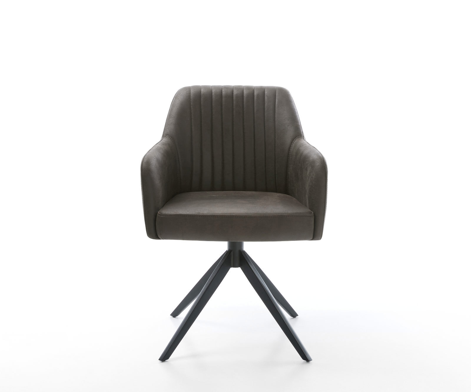 Chaise-pivotante Greg-Flex microvelours anthracite vintage pied croisé large noir pivotement sur 360° fonction bascule ressorts ensachés 1 Chaise-pivotante Greg-Flex microvelours anthracite vintage pied croisé large noir pivotement sur 360° fonction bascule ressorts ensachés 1