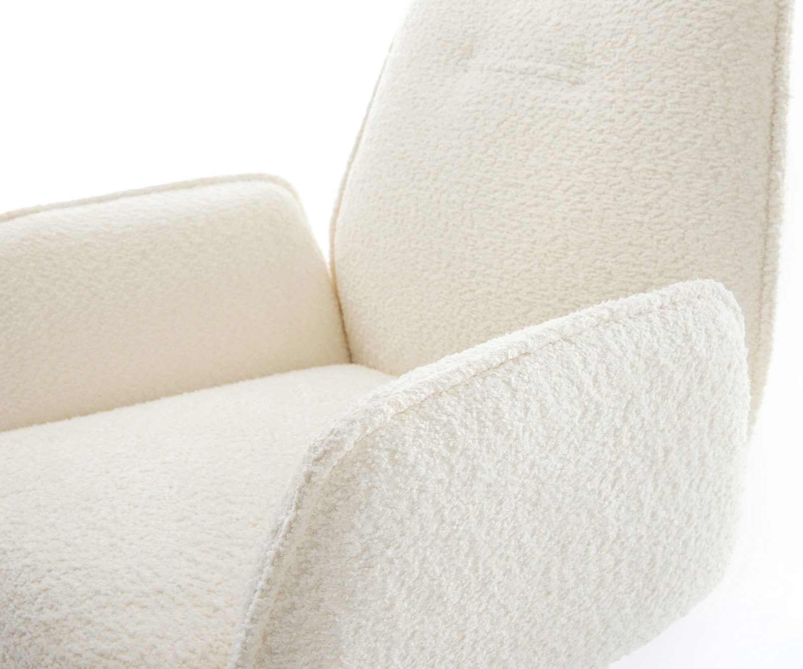 Cantilever Zoa-Flex bouclé blanc pied cantilever plat grafiete ressorts ensachés 4