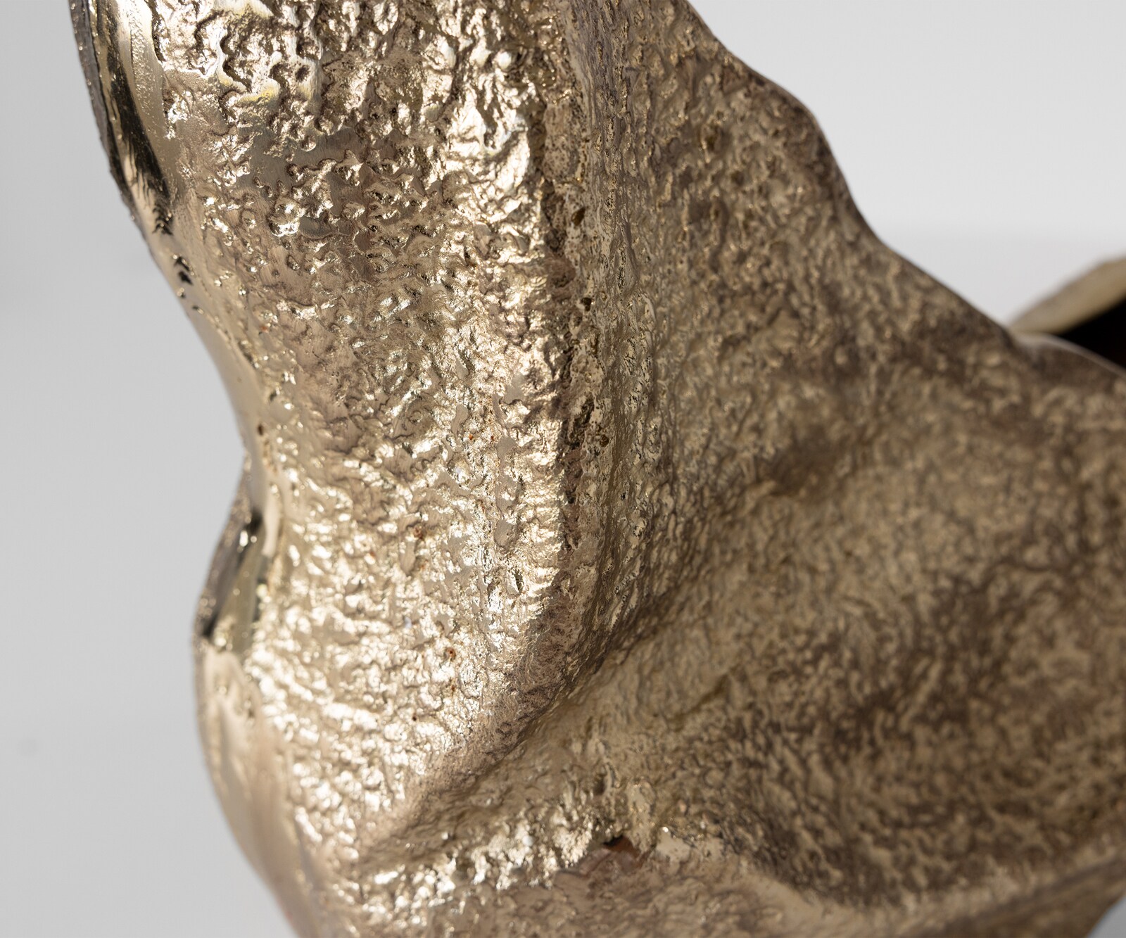 Vase Grotta l31 x P20 x H34 cm Aluminium Champagner Fait main 6