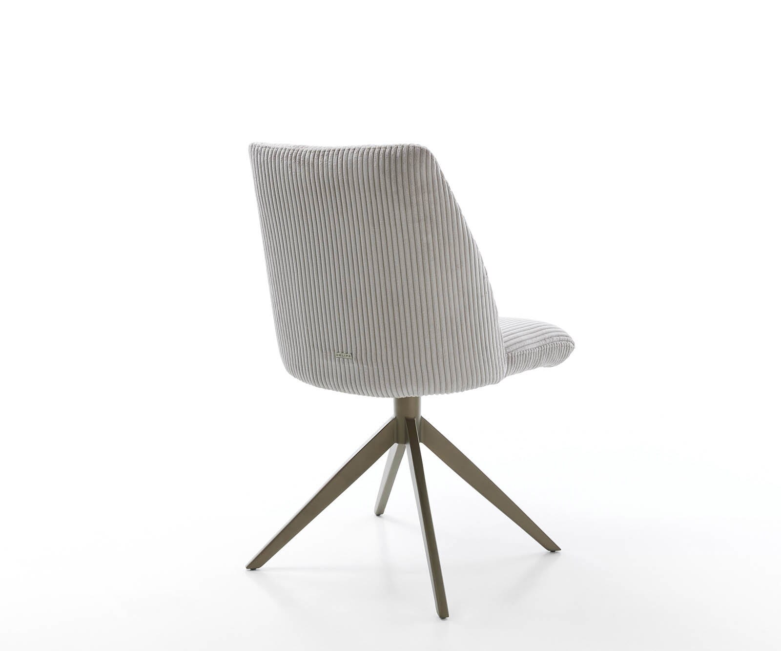 Chaise-pivotante Elso-Flex côtelé gris argenté pied croisé large aspect titane pivotement sur 360° ressorts ensachés 4 Chaise-pivotante Elso-Flex côtelé gris argenté pied croisé large aspect titane pivotement sur 360° ressorts ensachés 4