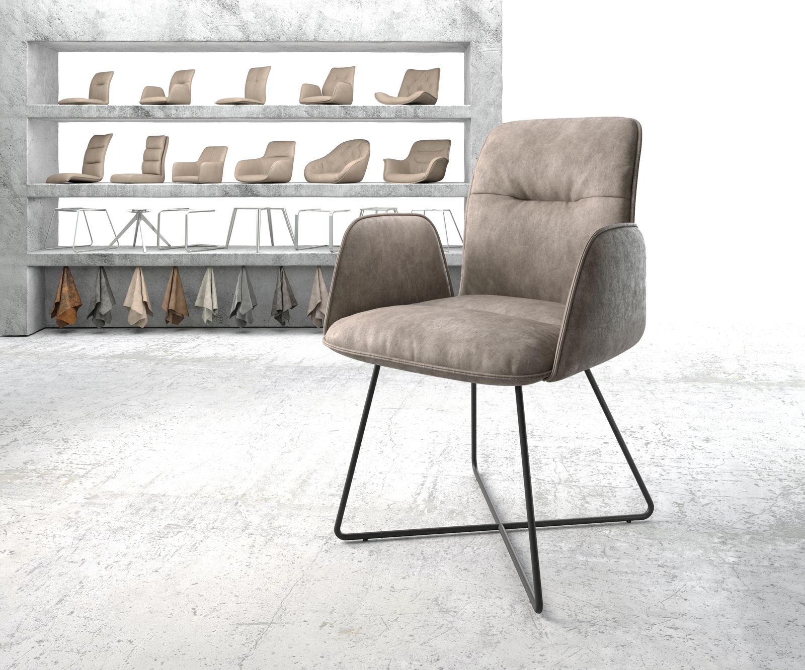 Chaise-de-salle-à-manger Vinja-Flex Chaise rembourrée 2