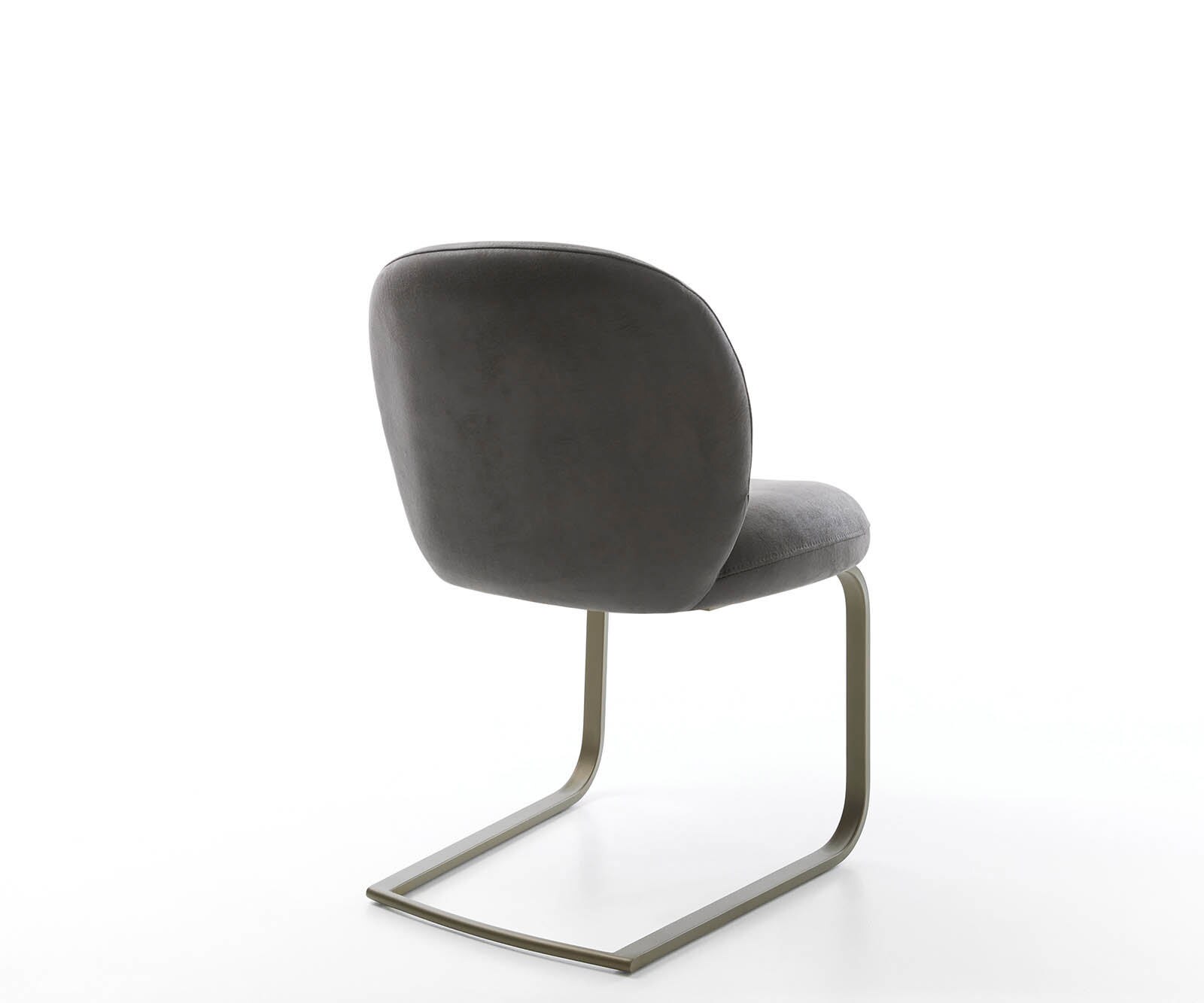 Cantilever Nube-Flex microvelours anthracite vintage pied cantilever plat aspect titane ressorts ensachés 5