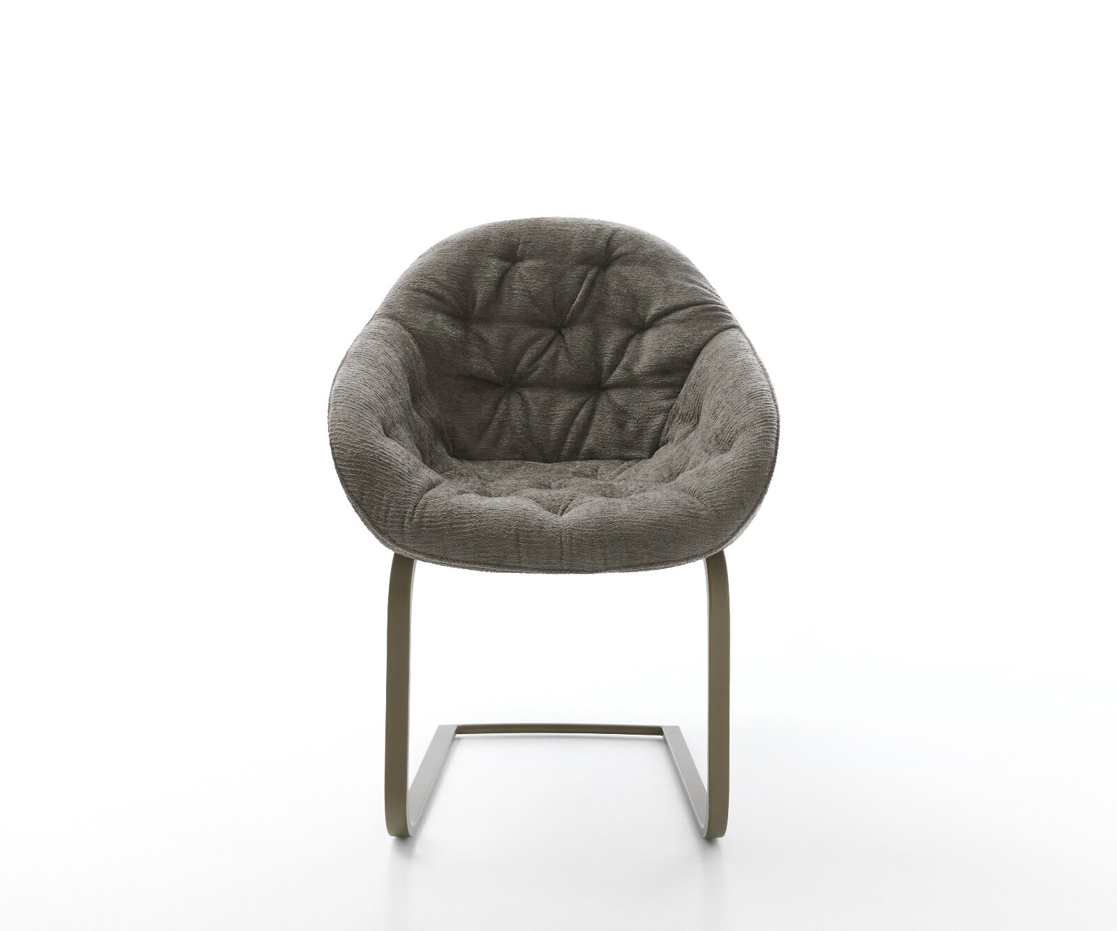 Cantilever Gaio-Flex bouclé doux couleur boue pied cantilever plat aspect titane 2