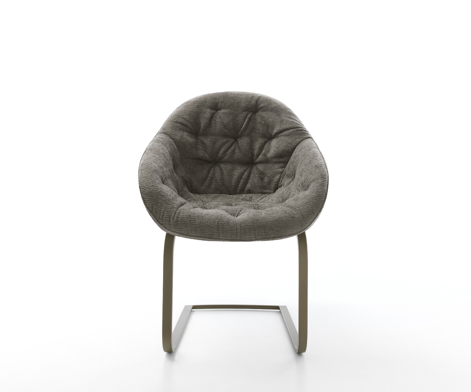 Cantilever Gaio-Flex bouclé doux couleur boue pied cantilever plat aspect titane 1 Cantilever Gaio-Flex bouclé doux couleur boue pied cantilever plat aspect titane 1