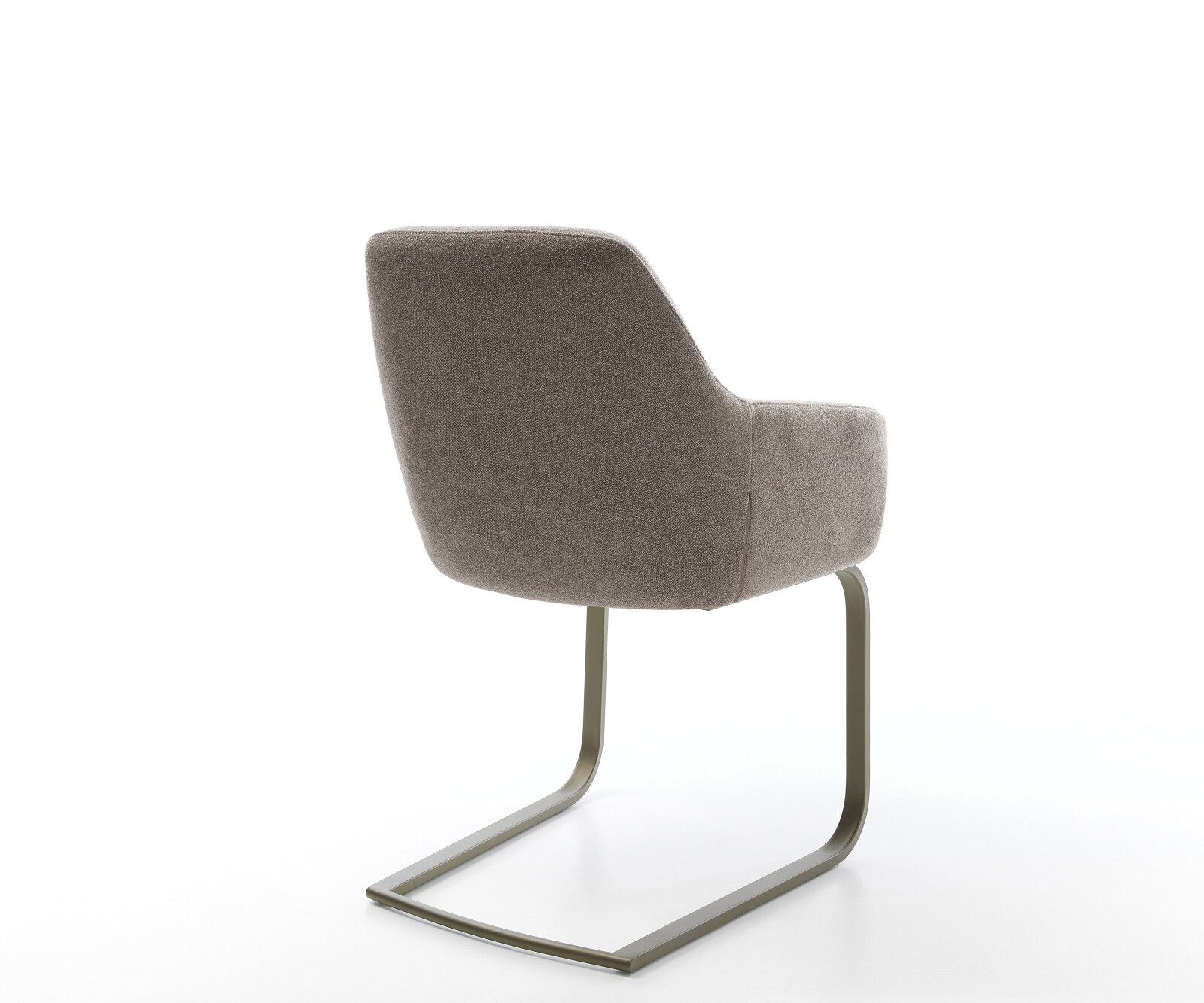 Cantilever Pejo-Flex tissu structuré doux taupe pied cantilever plat aspect titane ressorts ensachés 4