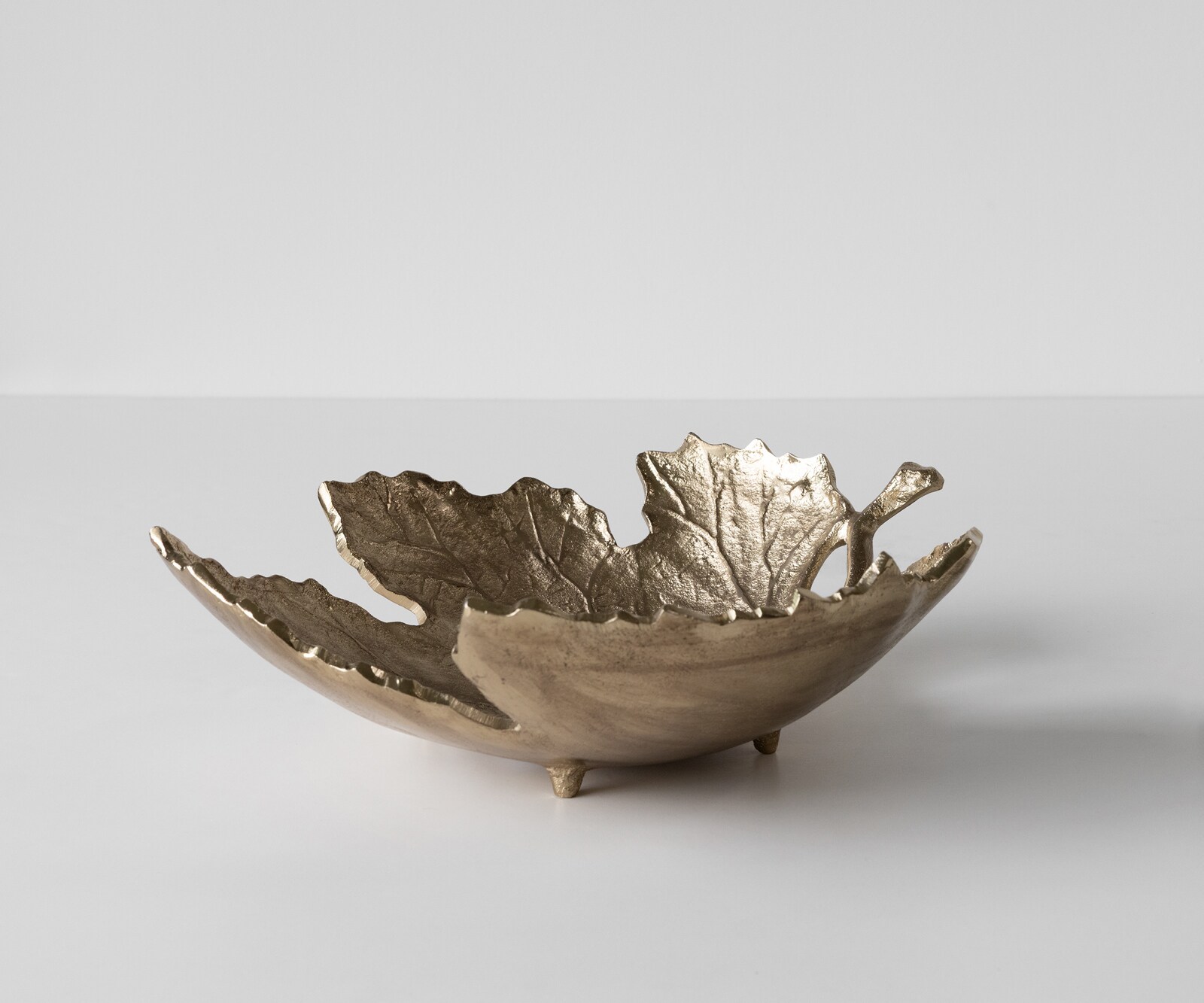 Coupe décorative Folia l41 x P38 x H12 cm Aluminium Champagner Faite main