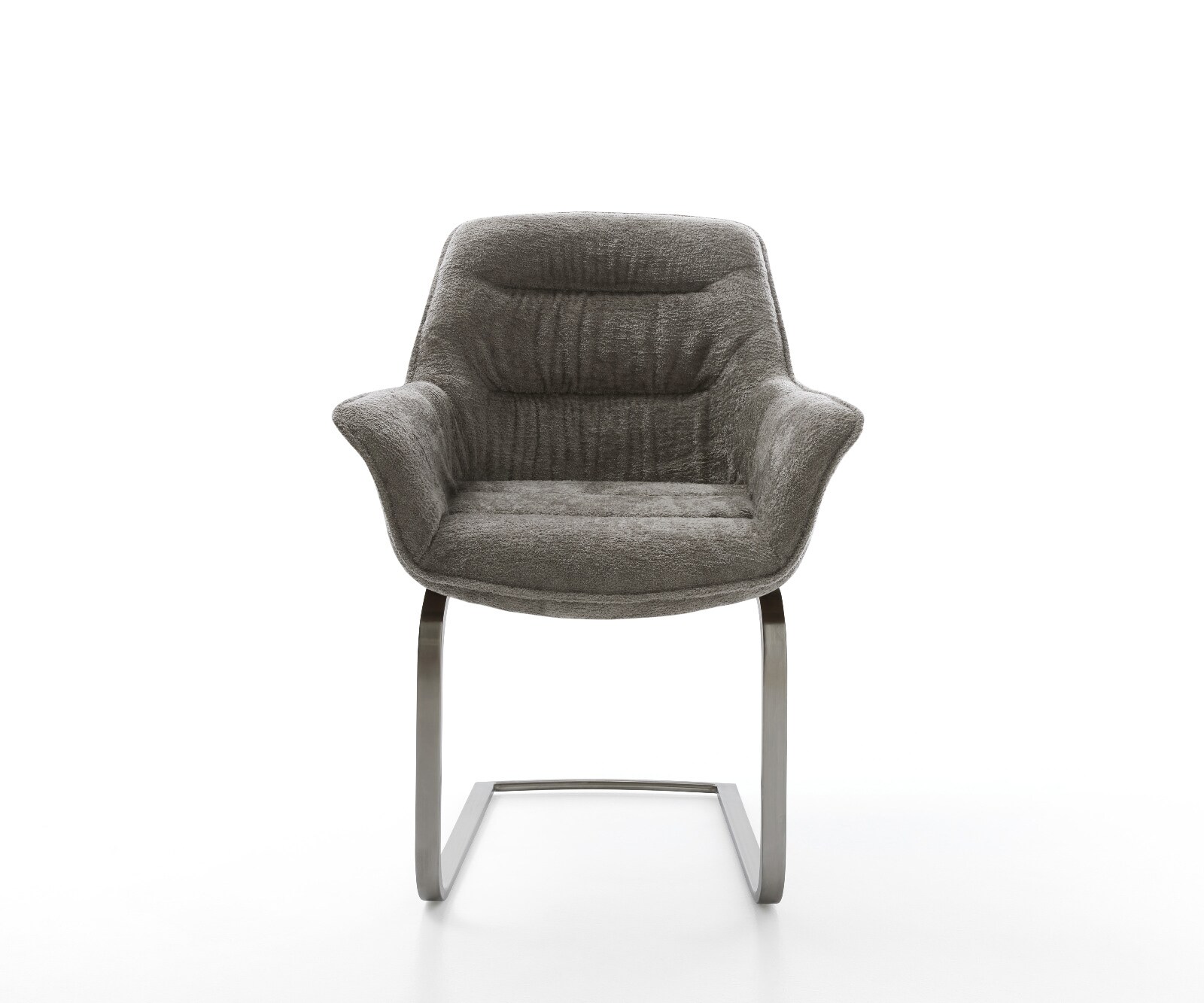 Cantilever Kaira-Flex bouclé doux couleur boue pied cantilever plat grafiete 2