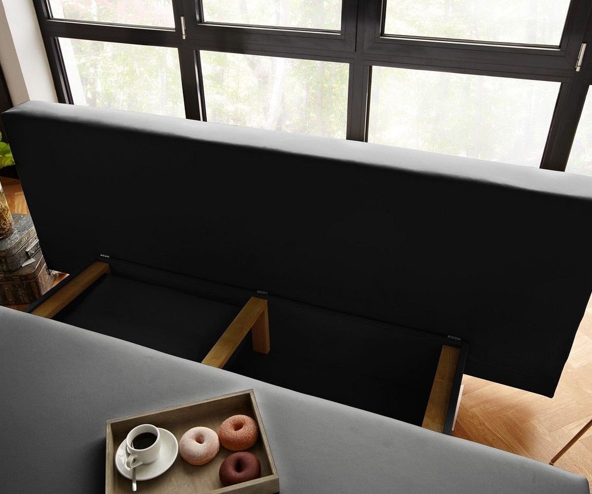 Canapé-lit Cady 200x90 cm noir avec fonction lit 3 Canapé-lit Cady 200x90 cm noir avec fonction lit 3