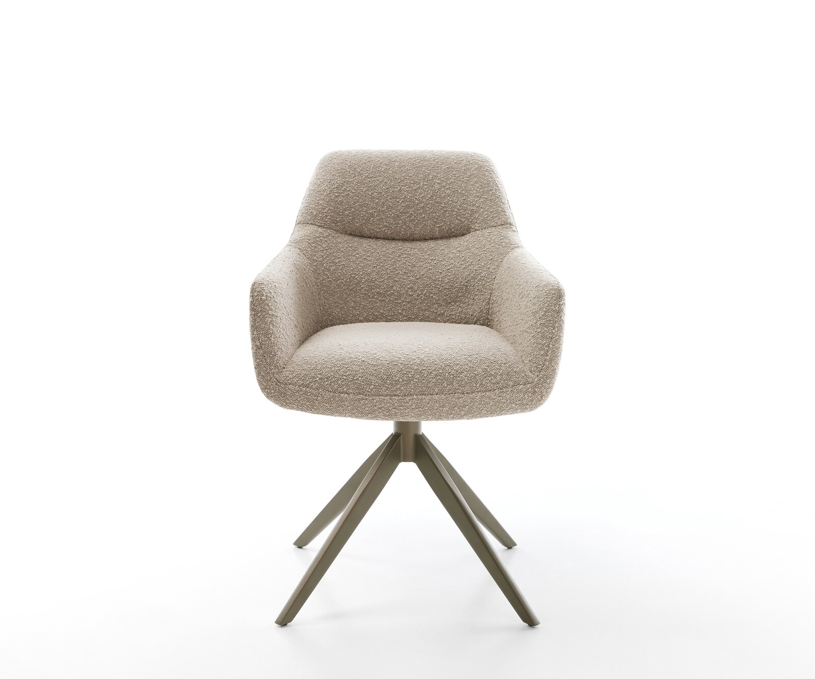 Chaise-pivotante Pejo-Flex bouclé boue pied croisé large aspect titane pivotement sur 360° fonction bascule ressorts ensachés 1