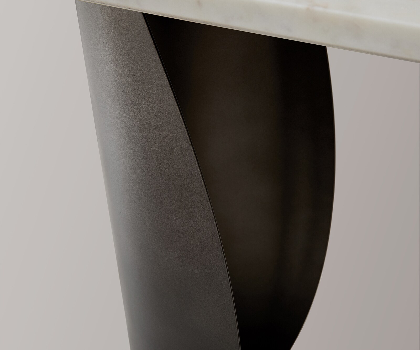 Console Solena 135x40 cm marbre blanc métal black antique 5