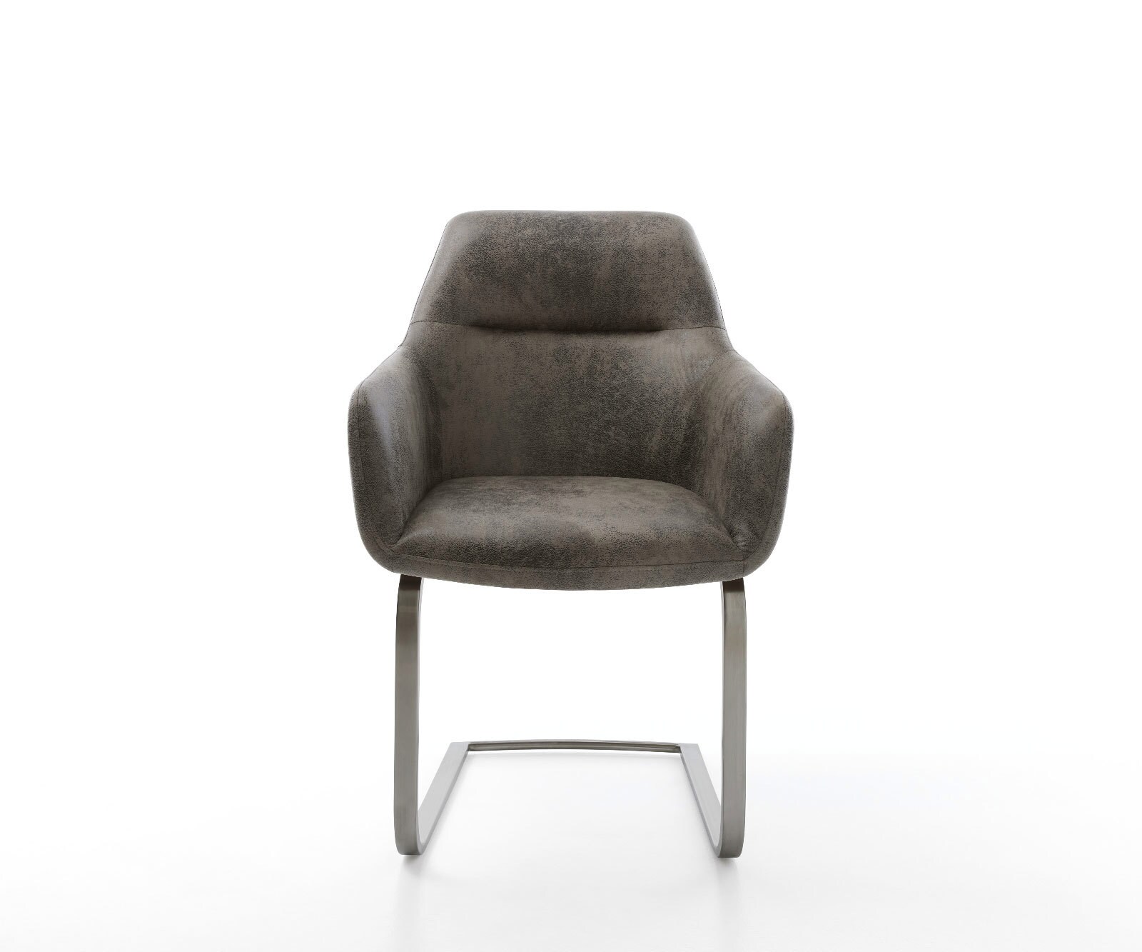 Cantilever Pejo-Flex microvelours gris antique pied cantilever plat grafiete ressorts ensachés 1