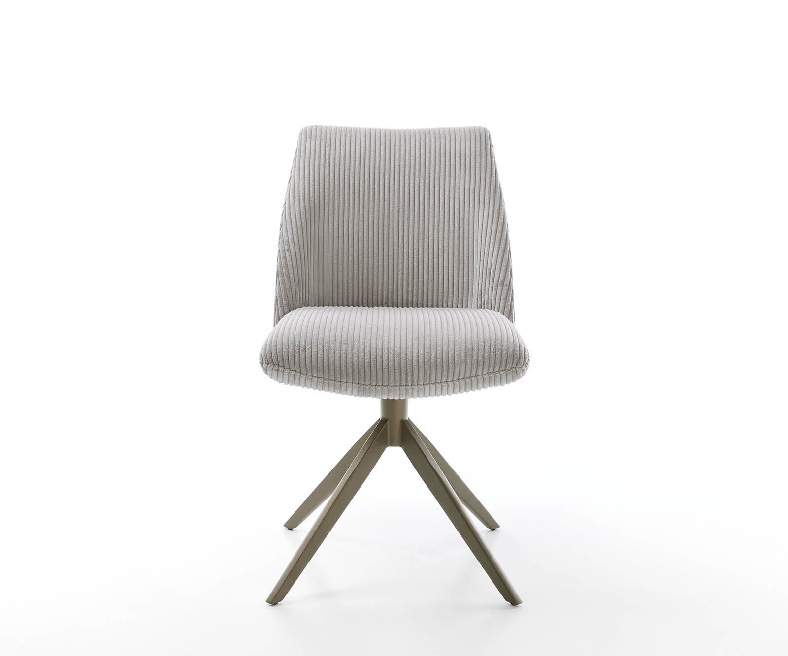 Chaise-pivotante Elso-Flex côtelé gris argenté pied croisé large aspect titane pivotement sur 360° ressorts ensachés 1 Chaise-pivotante Elso-Flex côtelé gris argenté pied croisé large aspect titane pivotement sur 360° ressorts ensachés 1