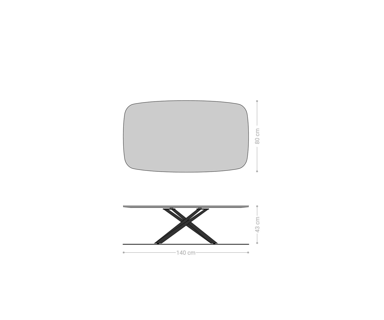 Table basse Edge Boot 140x80 cm céramique Laminam® Emperador Extra Lucidato brun foncé Sarity acier inoxydable brossé 7