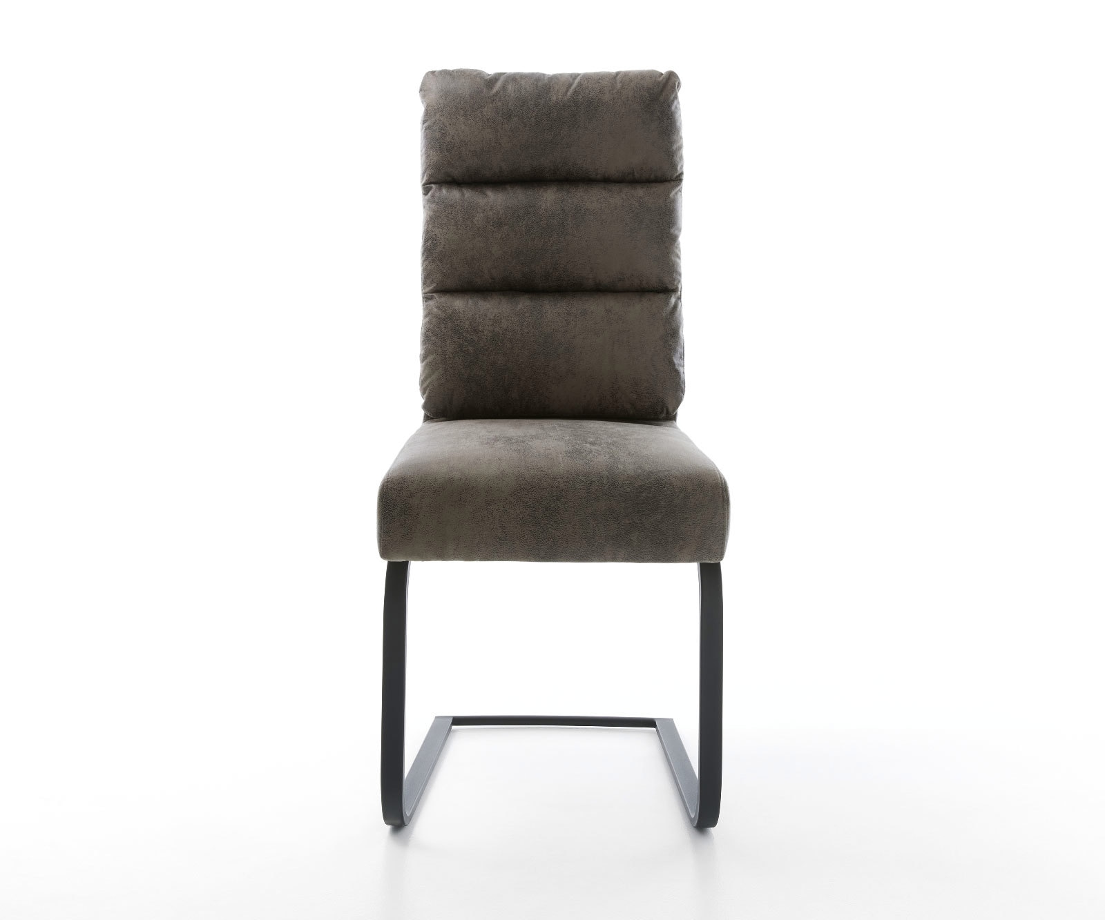 Cantilever Pela-Flex microvelours gris antique pied cantilever plat noir ressorts ensachés 1 Cantilever Pela-Flex microvelours gris antique pied cantilever plat noir ressorts ensachés 1