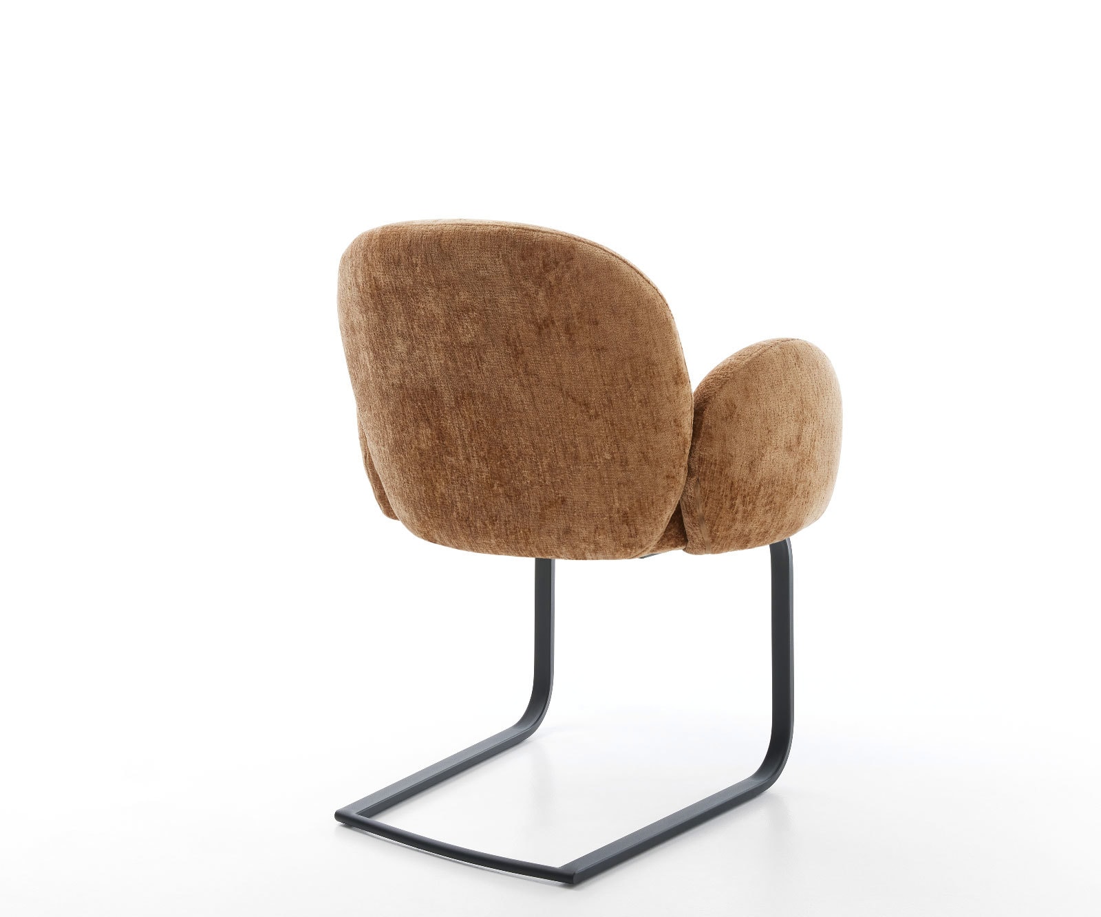 Cantilever Nube-Flex avec accoudoirs chenille rouille pied cantilever plat noir ressorts ensachés 4 Cantilever Nube-Flex avec accoudoirs chenille rouille pied cantilever plat noir ressorts ensachés 4