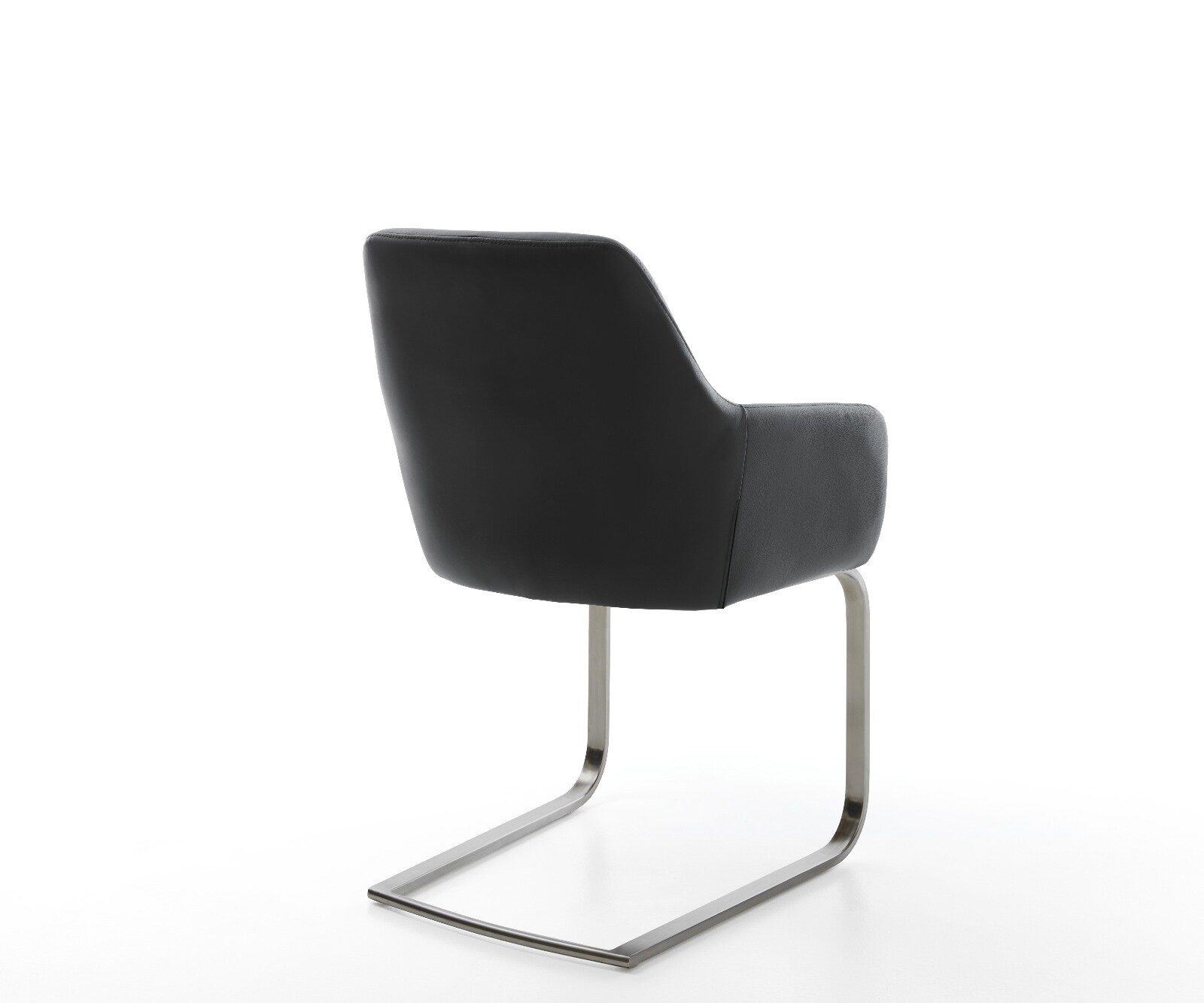 Cantilever Pejo-Flex cuir de vache noir pied cantilever plat grafiete ressorts ensachés 5