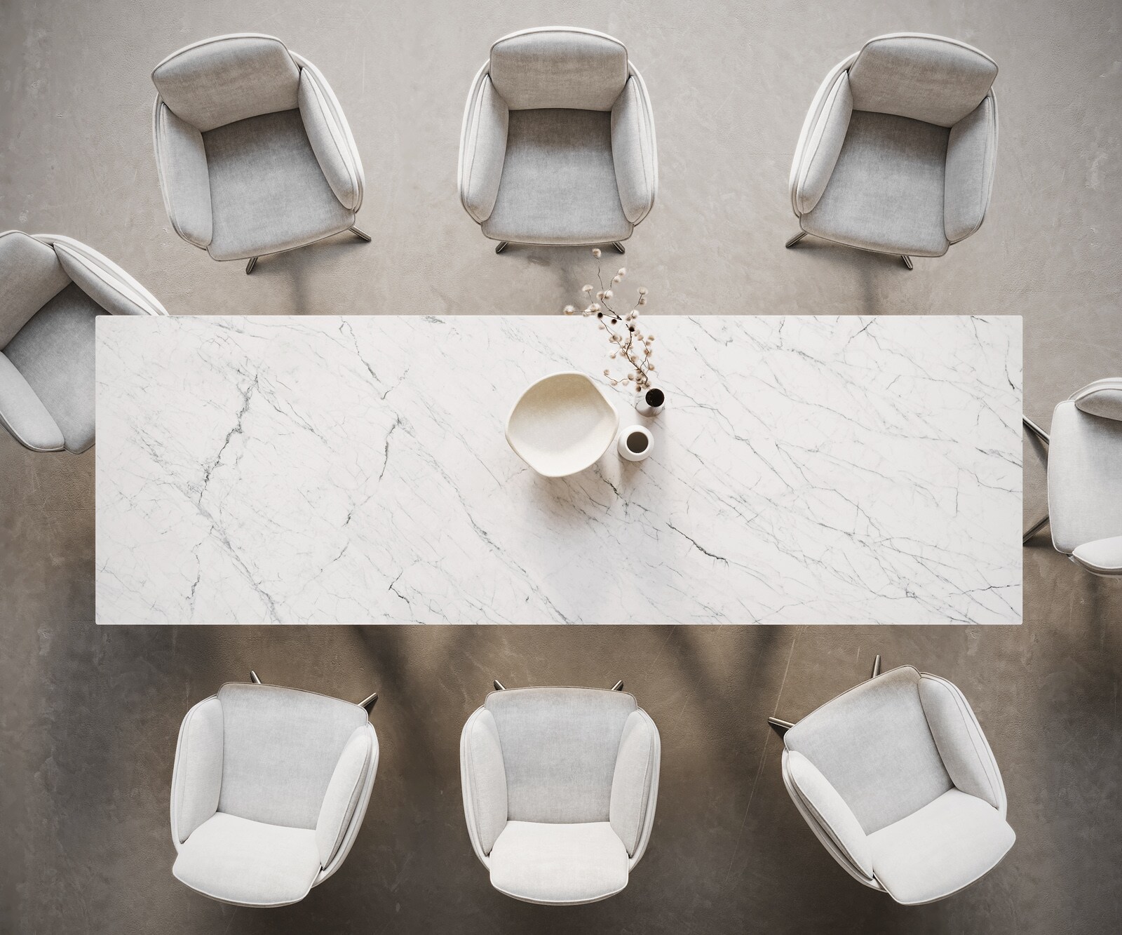 Table à manger Edge 300x100 Céramique Laminam®Statuarietto Blanc Estelar rond Acier inoxydable 5