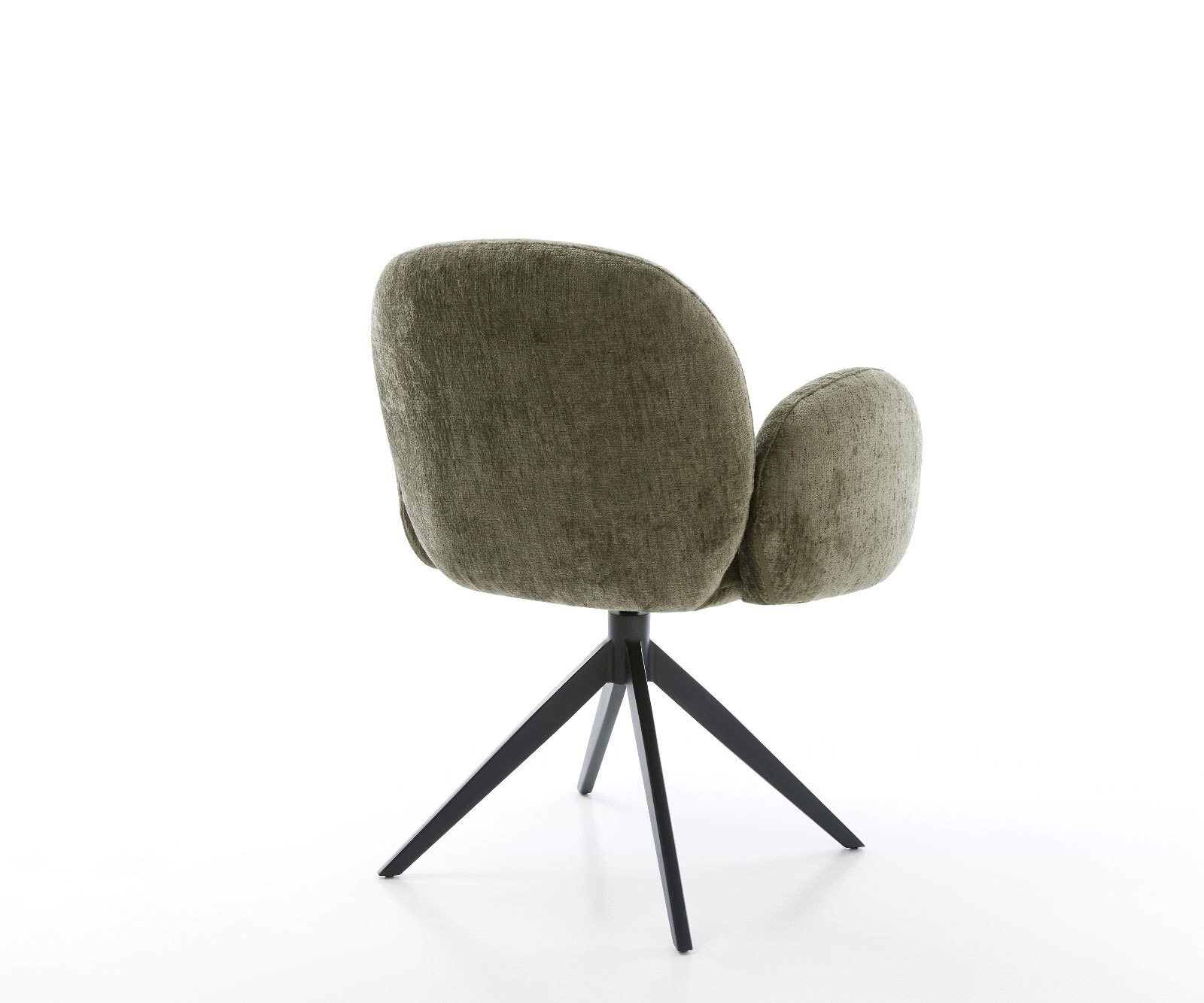 Chaise-pivotante Nube-Flex avec accoudoirs chenille olive pied croisé large noir pivotement sur 360° fonction bascule ressorts ensachés 4 Chaise-pivotante Nube-Flex avec accoudoirs chenille olive pied croisé large noir pivotement sur 360° fonction bascule ressorts ensachés 4