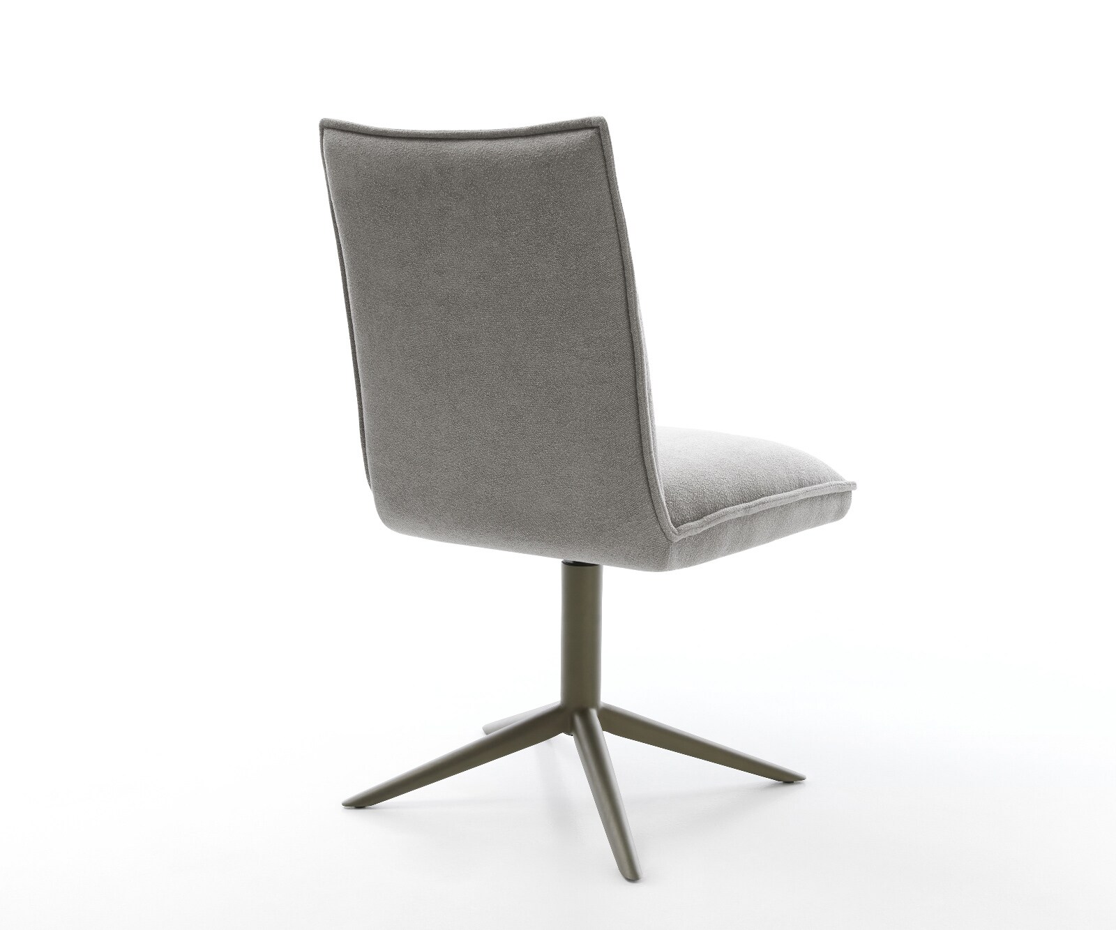 Chaise-pivotante Lelio-Flex tissu structuré doux gris pied de chaise 4 branches aspect titane pivotement sur 360° fonction bascule resorts ensachés 5