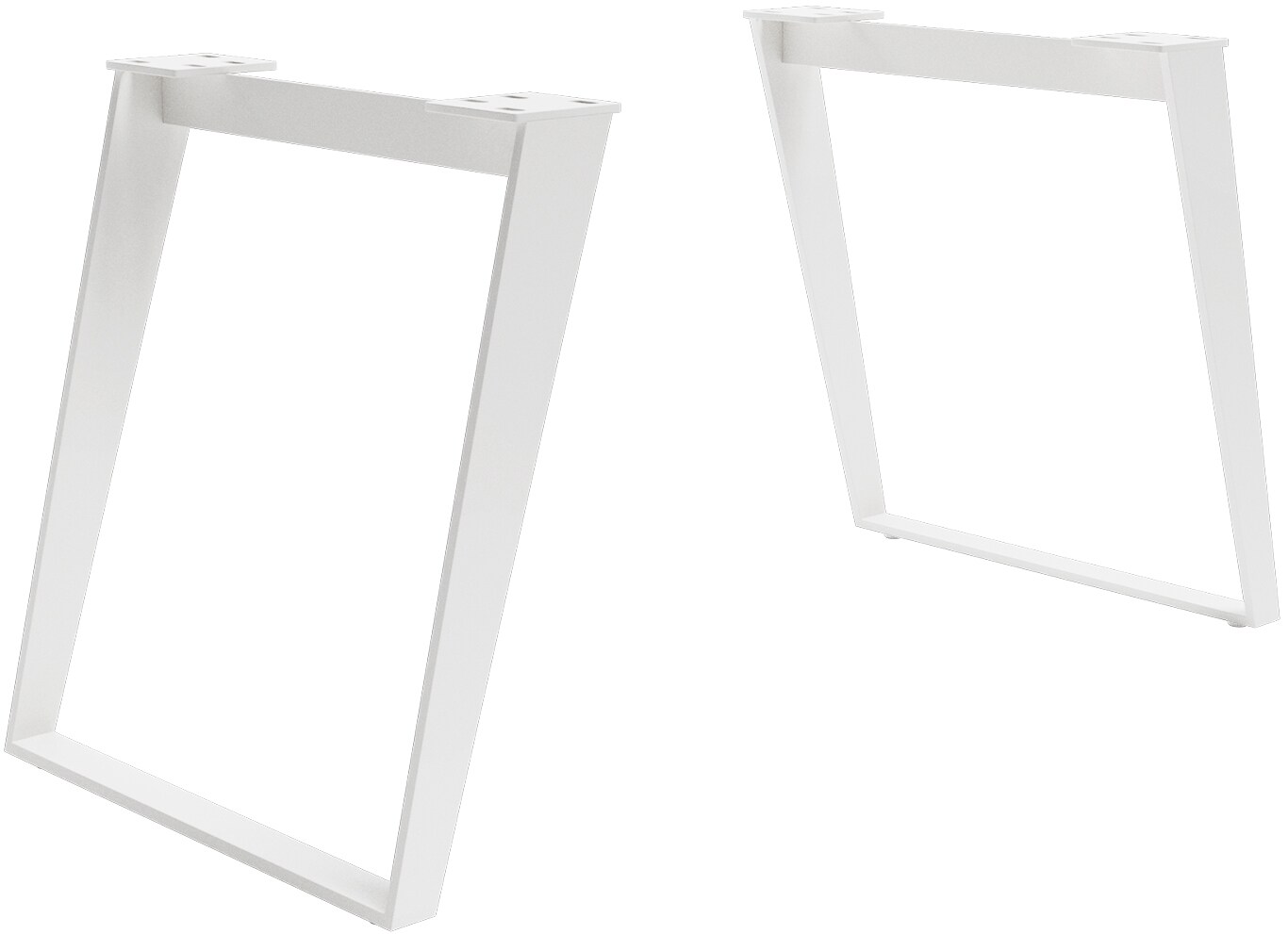 Pieds-de-table Métal Blanc Oblique (lot de 2) 1