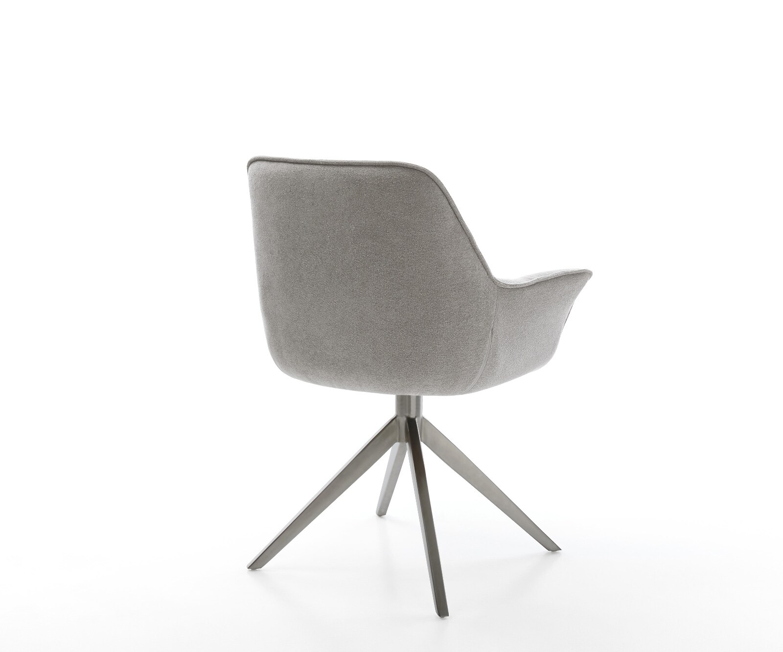 Chaise-pivotante Kaira-Flex tissu structuré doux gris pied croisé large grafiete pivotement sur 360° fonction bascule 5
