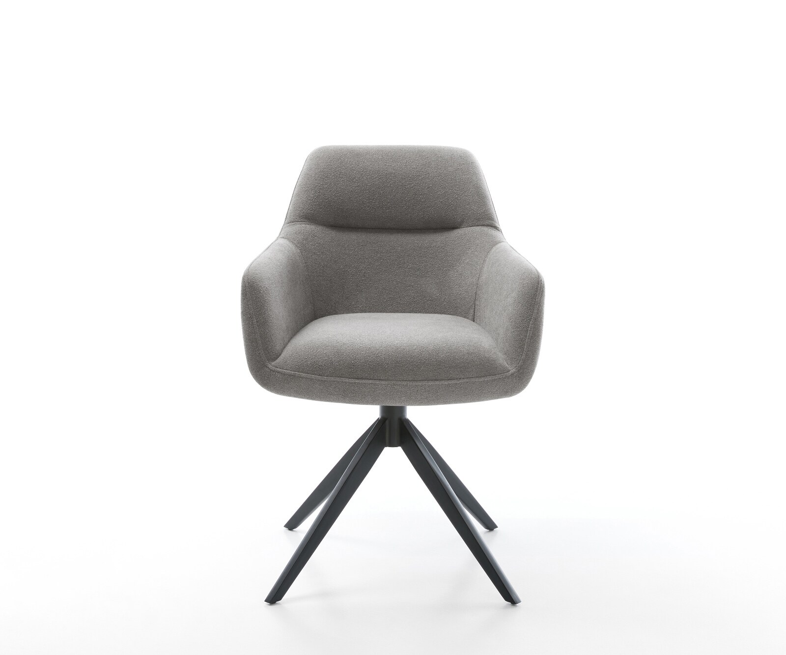 Chaise-pivotante Pejo-Flex tissu structuré doux gris pied croisé large noir pivotement sur 360° fonction bascule resorts ensachés 2