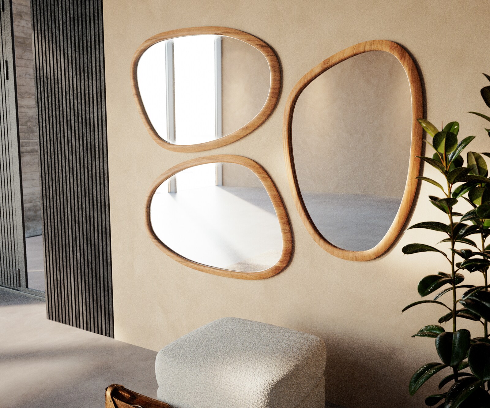 Miroir Cermin 90x60 cm Acacia Aura 3