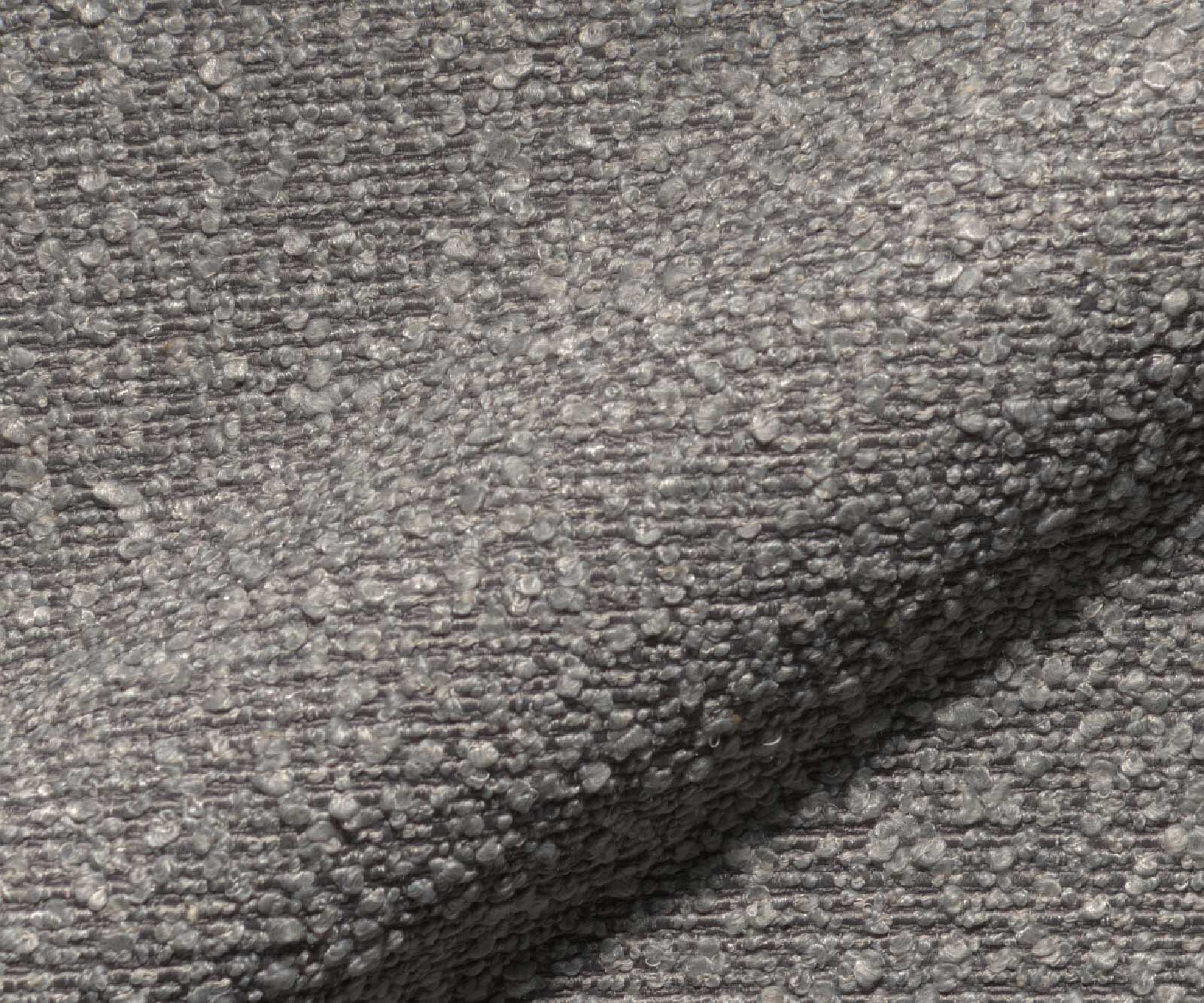 Chaise-pivotante Caja-Flex bouclé gris argenté pied croisé large aspect titane pivotement sur 360° fonction bascule ressorts ensachés 2