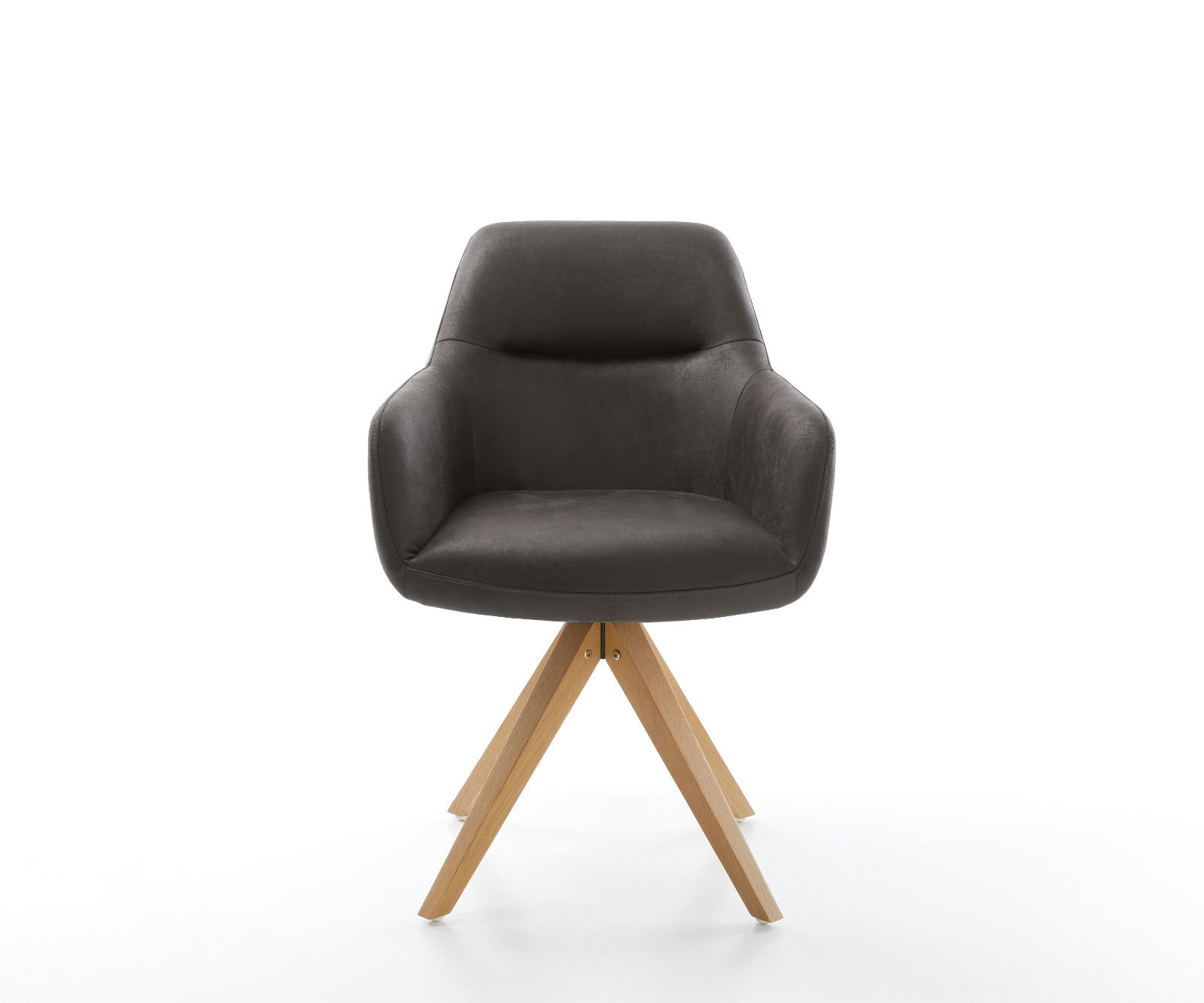 Chaise-de-salle-à-manger Pejo-Flex microvelours anthracite vintage pied en bois angulaire naturel ressorts ensachés 1 Chaise-de-salle-à-manger Pejo-Flex microvelours anthracite vintage pied en bois angulaire naturel ressorts ensachés 1
