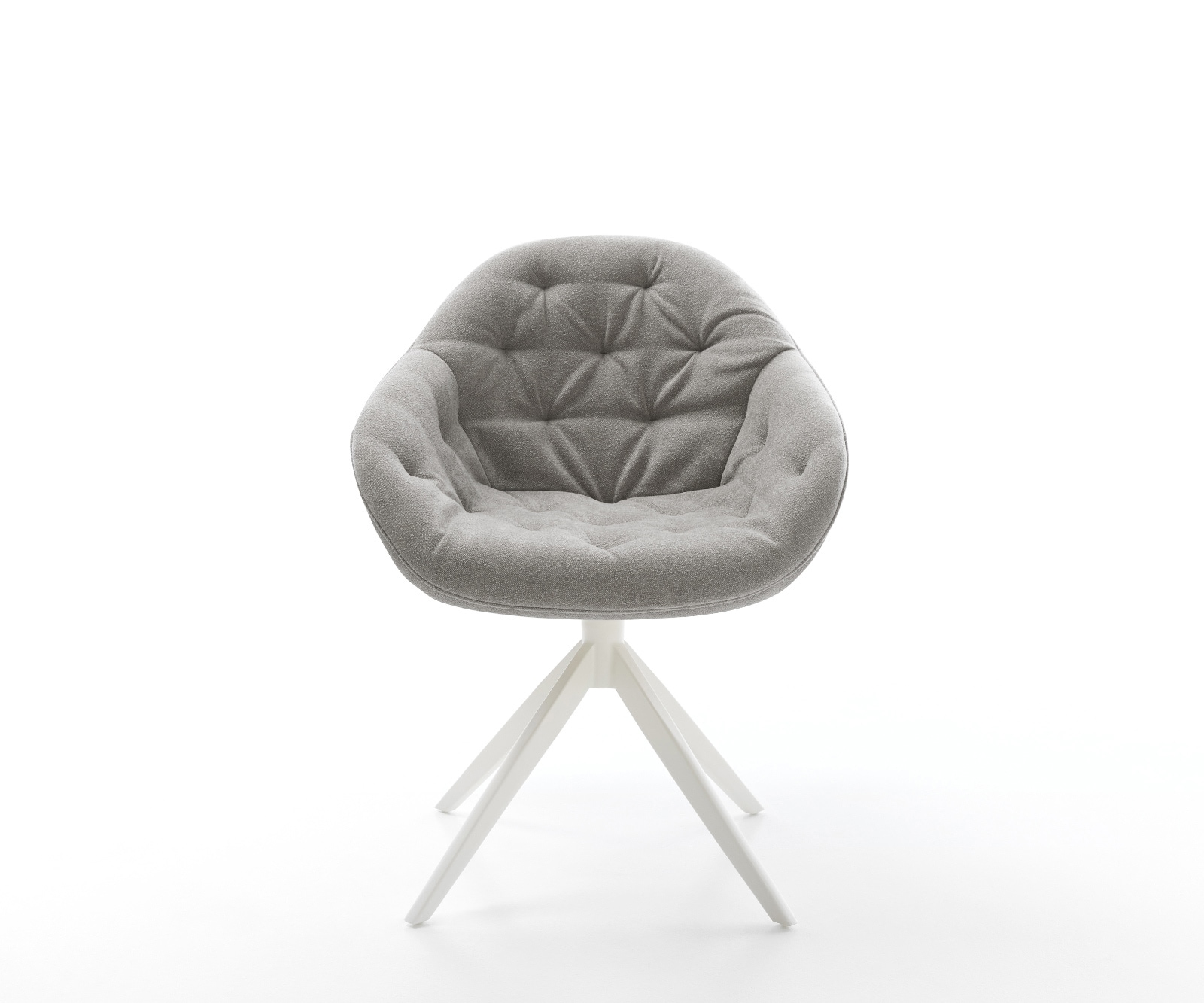 Chaise-pivotante Gaio-Flex tissu structuré doux gris pied croisé large blanc pivotement sur 360° fonction bascule 1 Chaise-pivotante Gaio-Flex tissu structuré doux gris pied croisé large blanc pivotement sur 360° fonction bascule 1